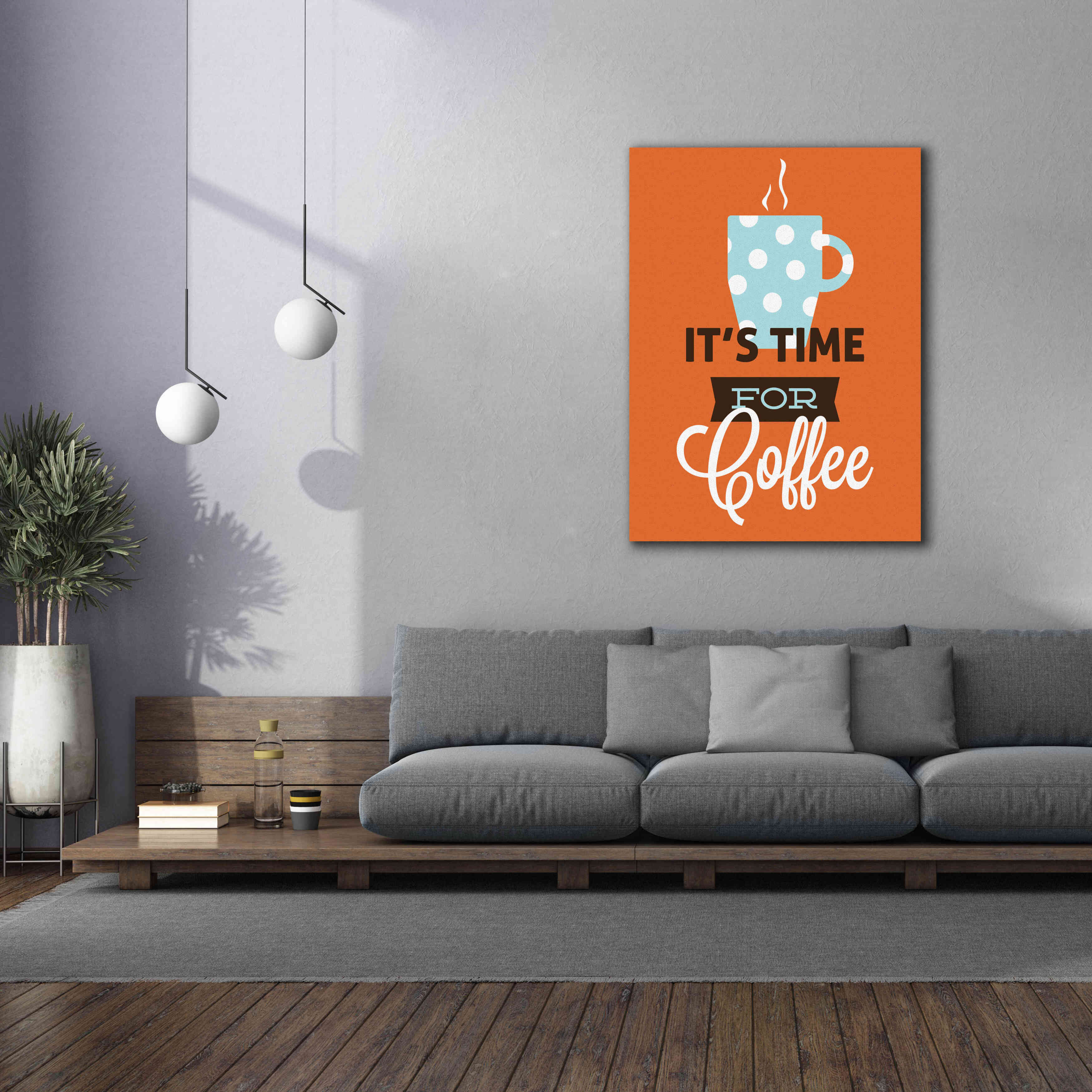 'Coffee Time (Orange)' by Genesis Duncan, Giclee Canvas Wall Art,40x54