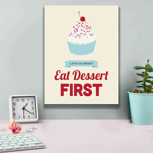 'Eat Dessert First' by Genesis Duncan, Giclee Canvas Wall Art,12x16