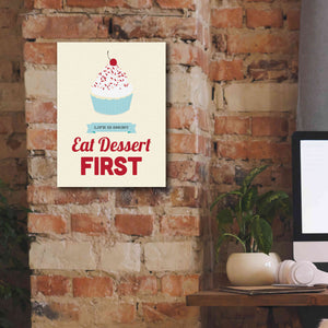 'Eat Dessert First' by Genesis Duncan, Giclee Canvas Wall Art,12x16