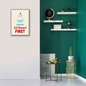 'Eat Dessert First' by Genesis Duncan, Giclee Canvas Wall Art,18x26