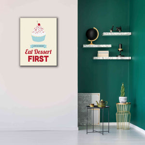 'Eat Dessert First' by Genesis Duncan, Giclee Canvas Wall Art,26x34
