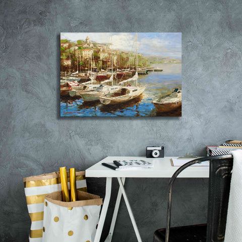 Image of 'Harbor Bay' by Furtesen, Giclee Canvas Wall Art,26x18