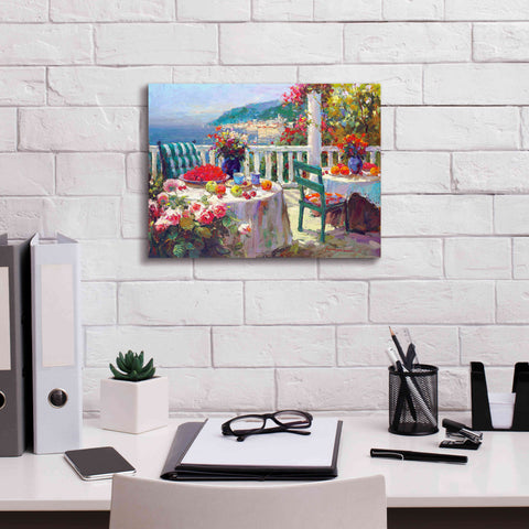 Image of 'Terrace Brunch' by Furtesen, Giclee Canvas Wall Art,16x12