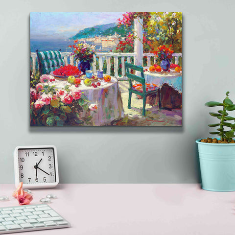 Image of 'Terrace Brunch' by Furtesen, Giclee Canvas Wall Art,16x12