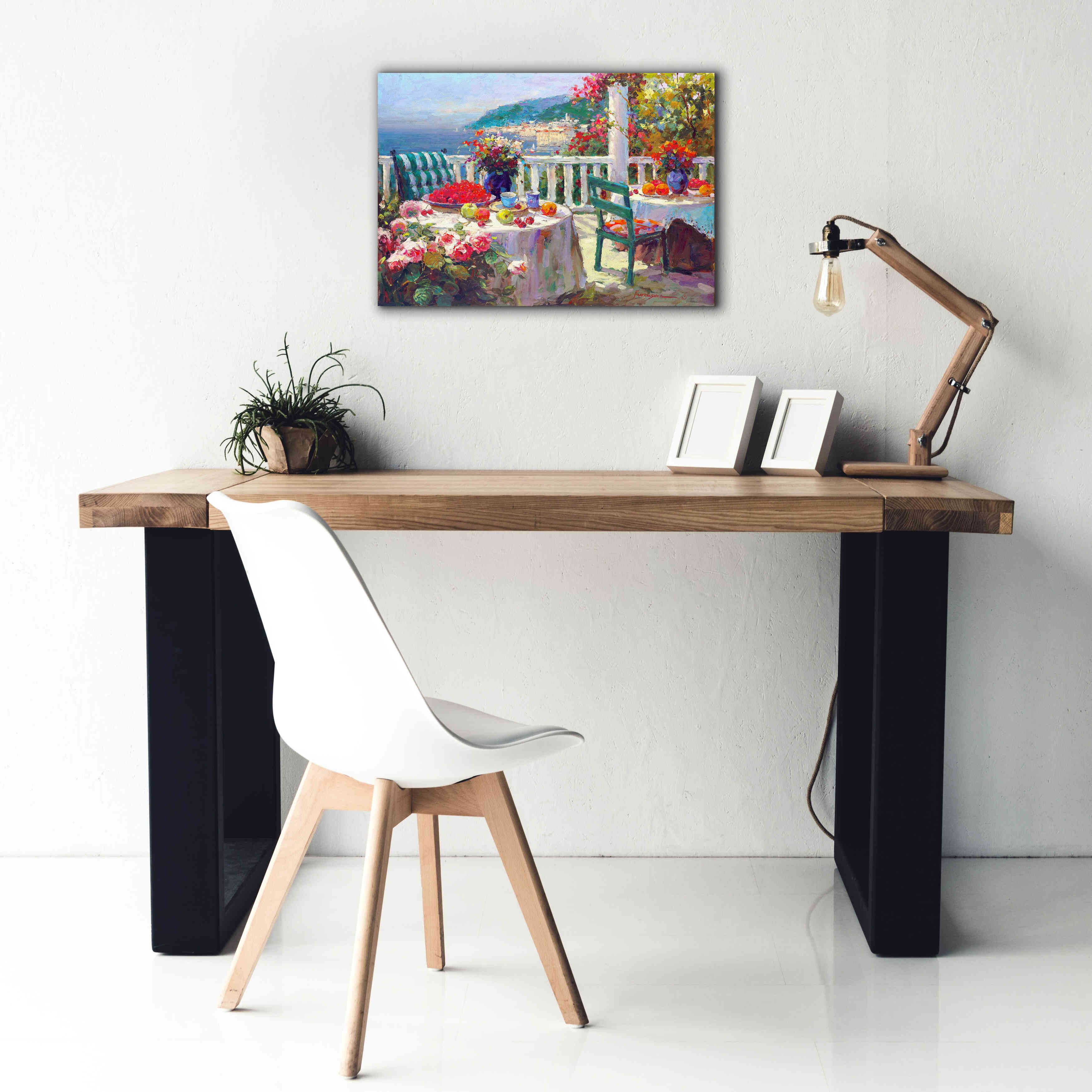 'Terrace Brunch' by Furtesen, Giclee Canvas Wall Art,26x18