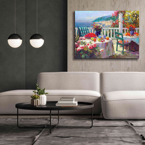 Image of 'Terrace Brunch' by Furtesen, Giclee Canvas Wall Art,54x40
