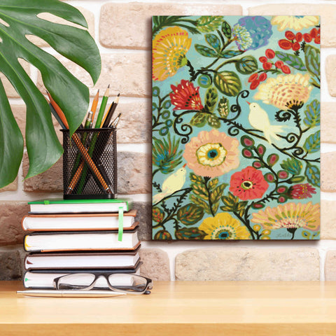 Image of 'Sweet Cottage Garden' by Karen Fields, Giclee Canvas Wall Art,12x16