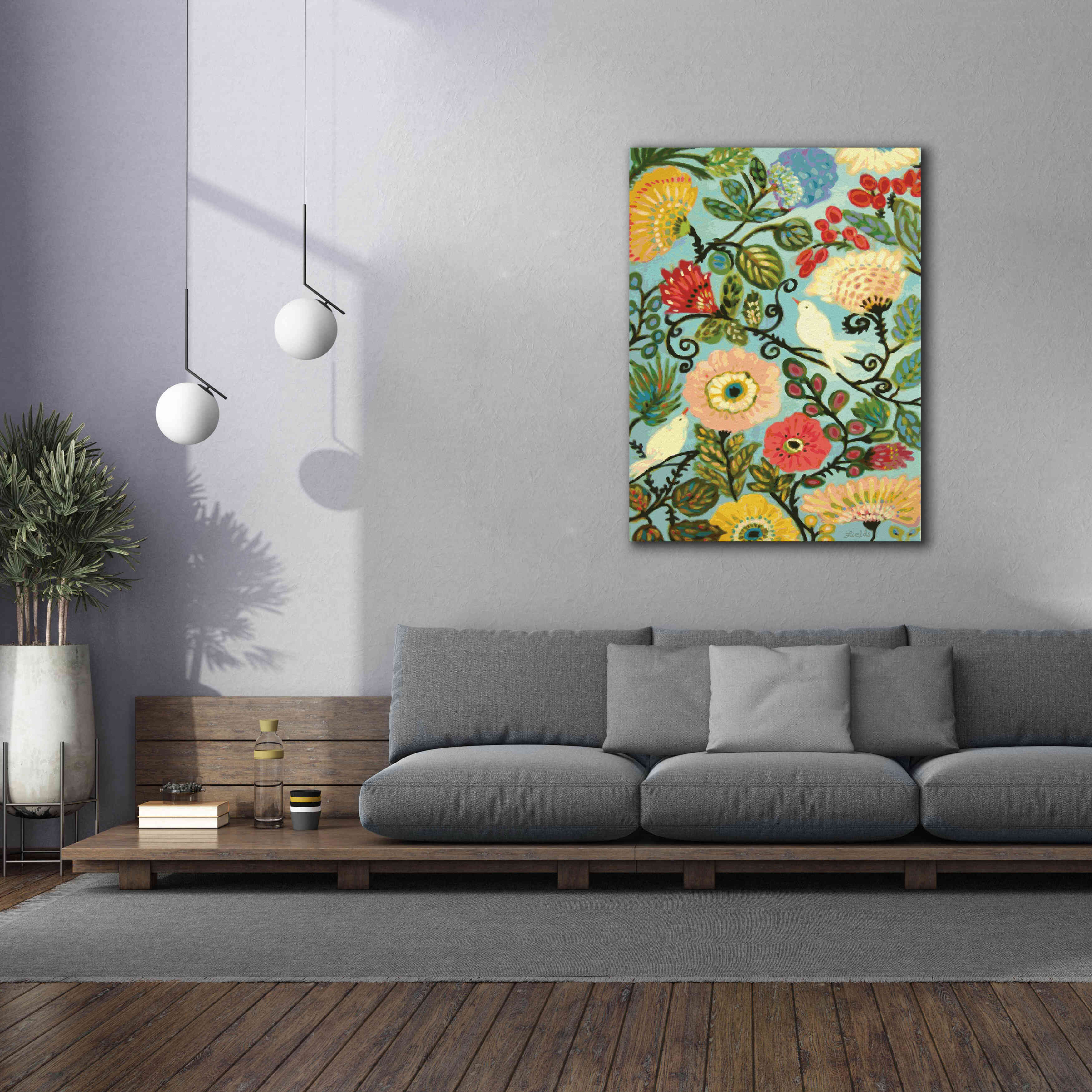 'Sweet Cottage Garden' by Karen Fields, Giclee Canvas Wall Art,40x54