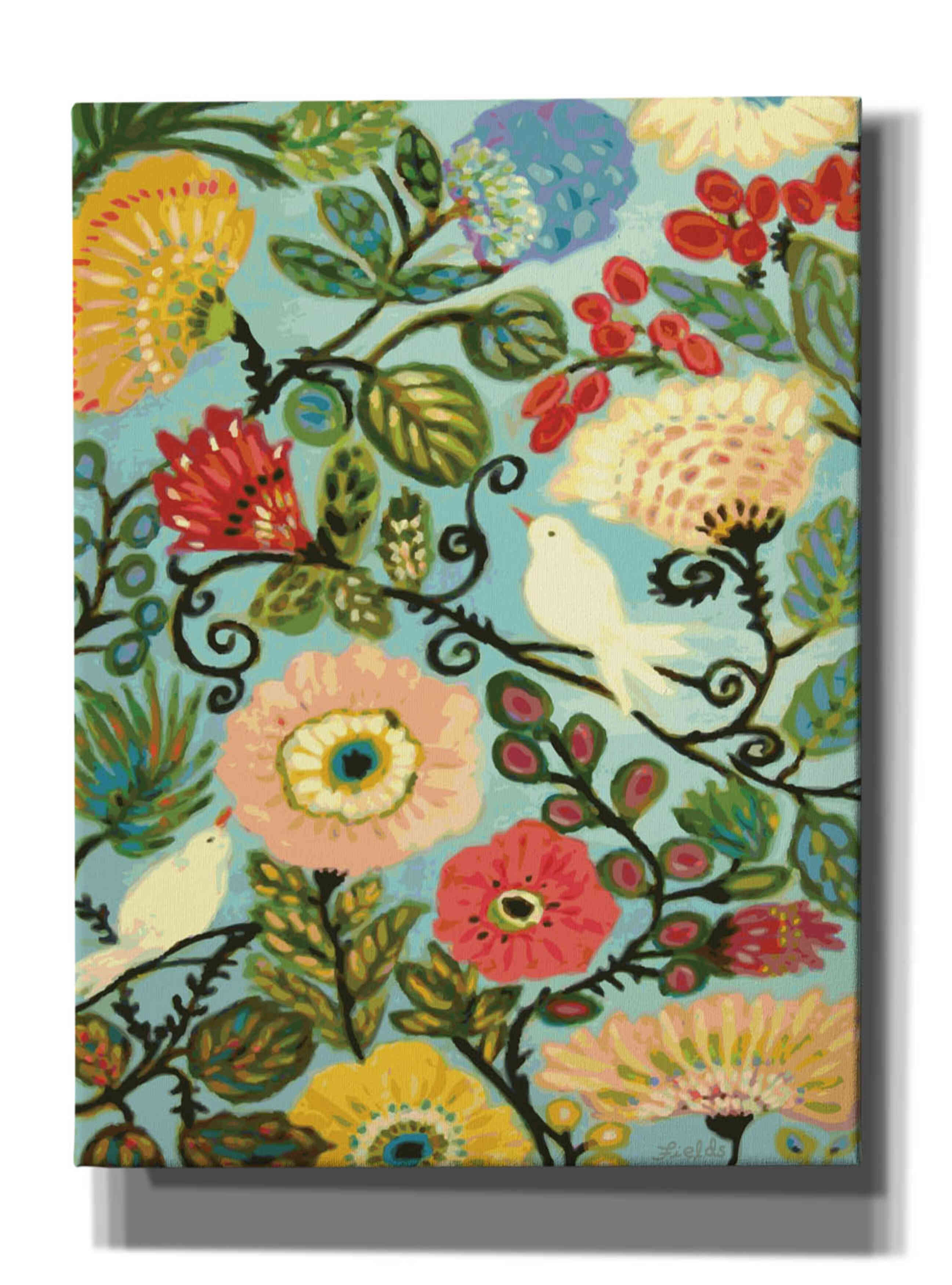 'Sweet Cottage Garden' by Karen Fields, Giclee Canvas Wall Art