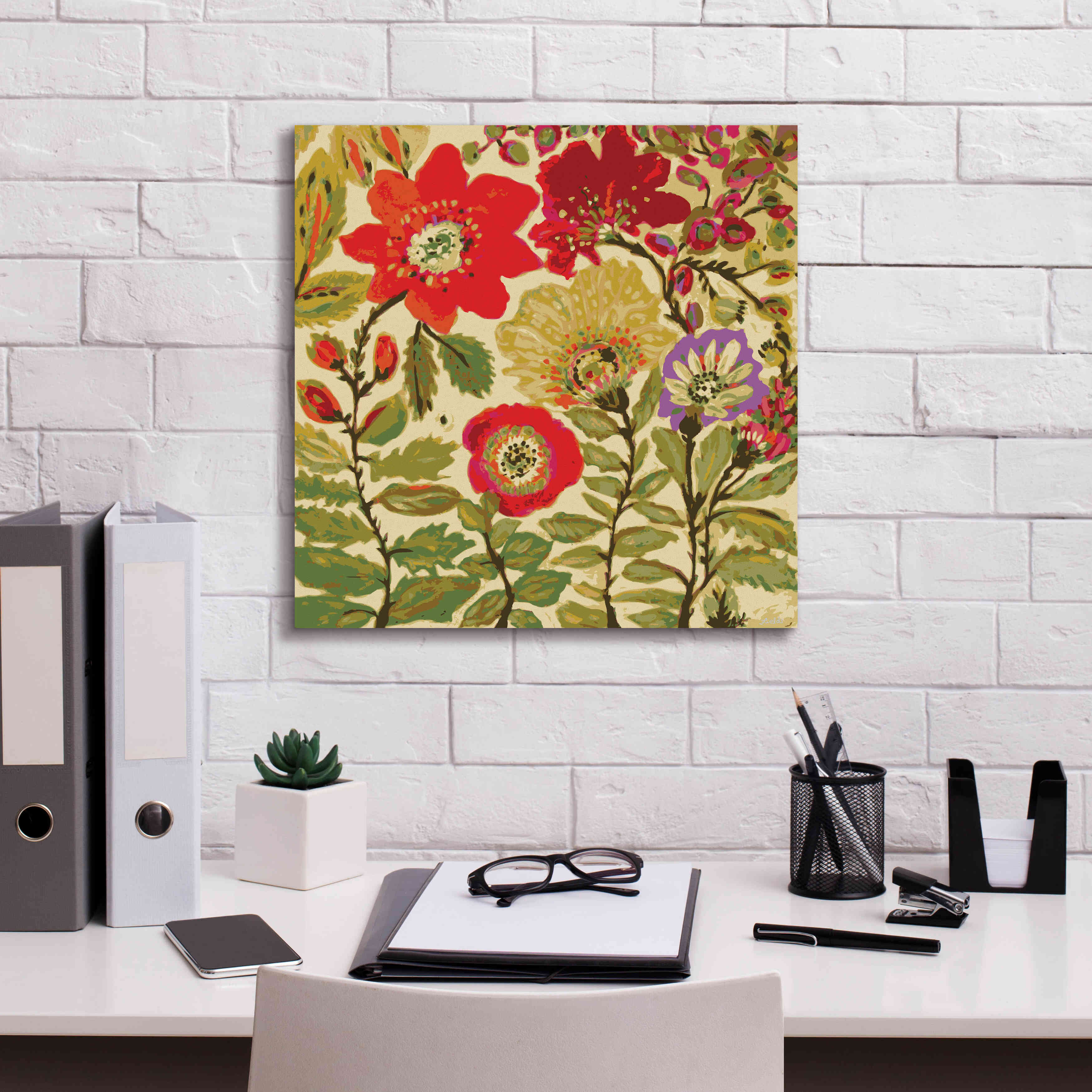 'Modern Art Innocence' by Karen Fields, Giclee Canvas Wall Art,18x18