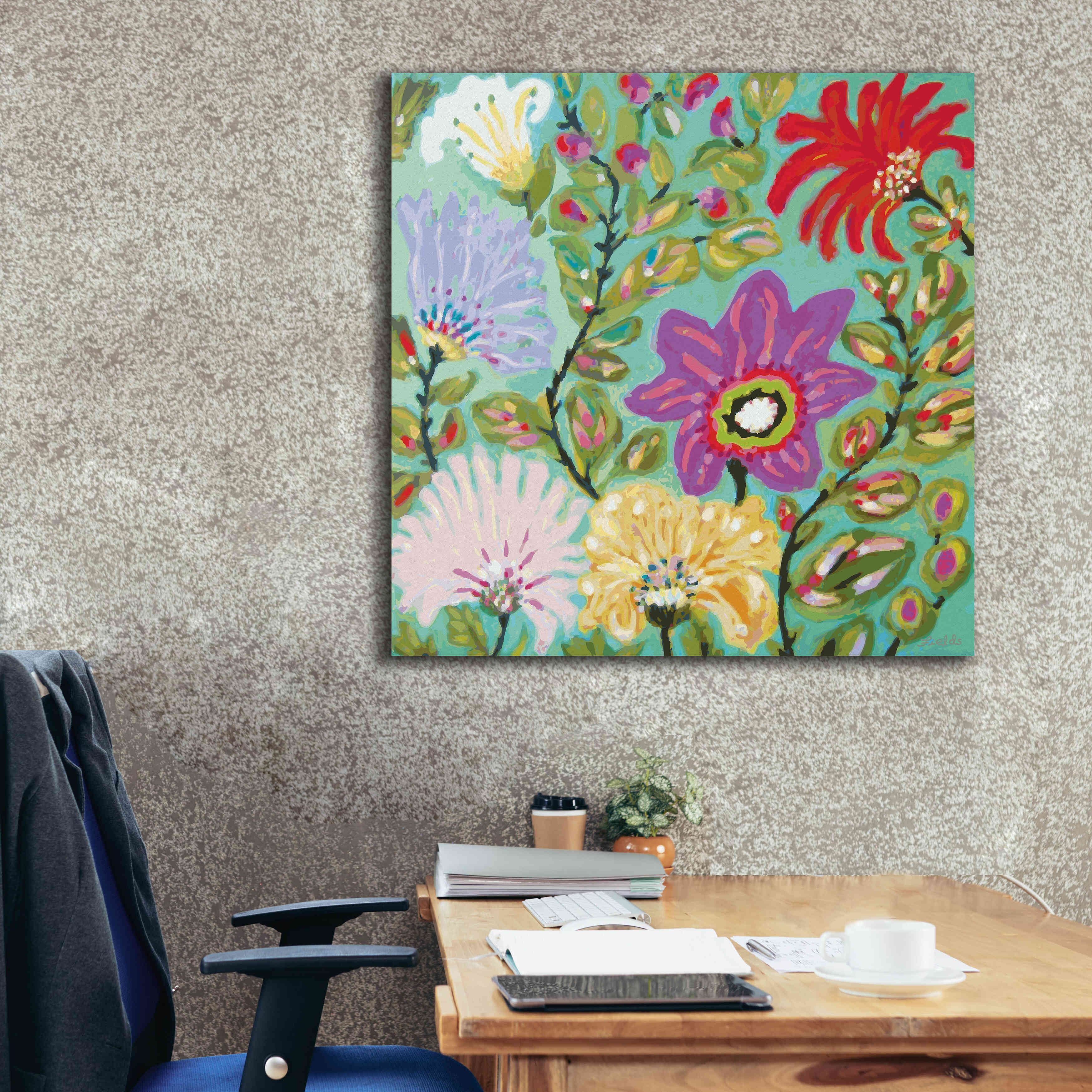 'Liberty Garden' by Karen Fields, Giclee Canvas Wall Art,37x37