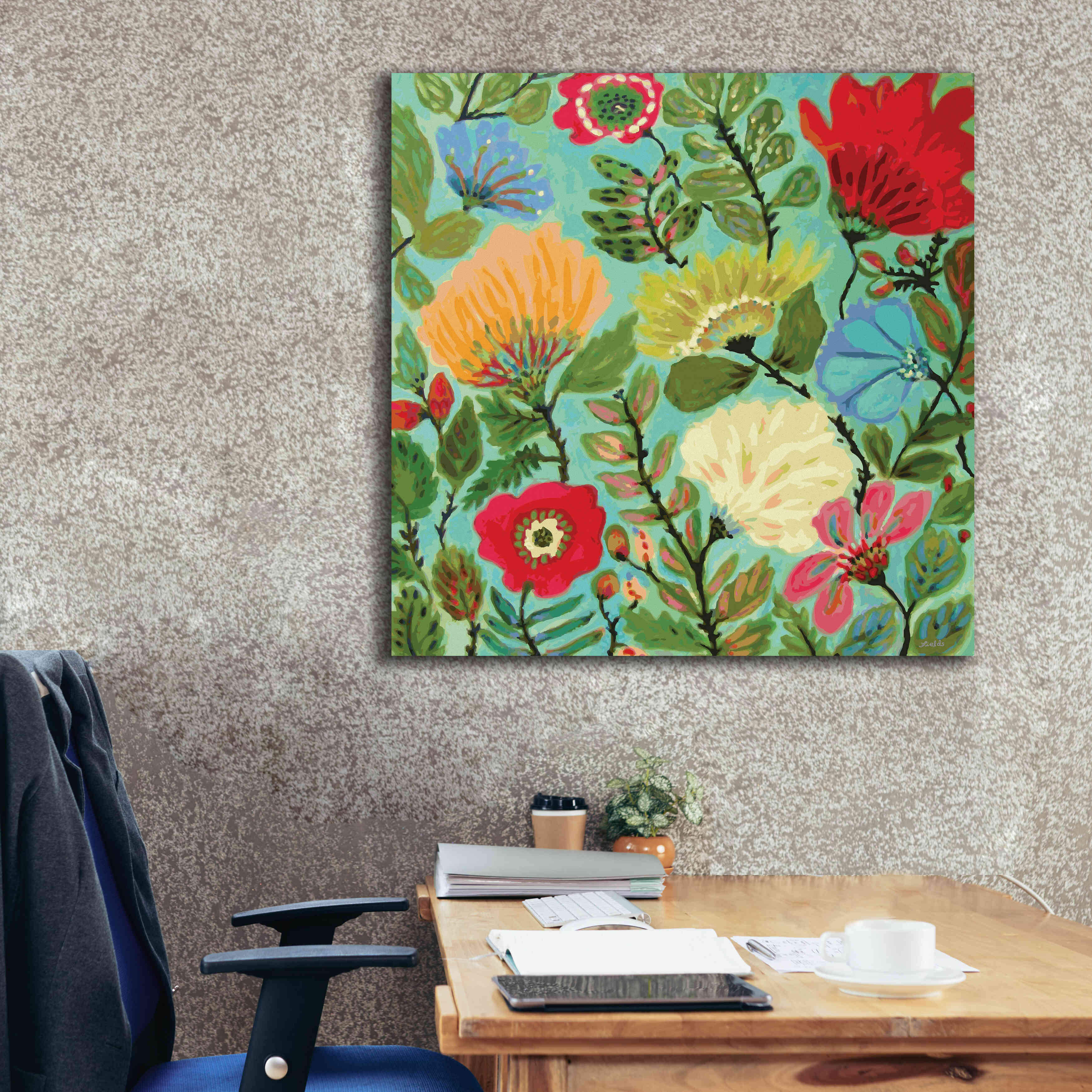 'Freedom Garden' by Karen Fields, Giclee Canvas Wall Art,37x37