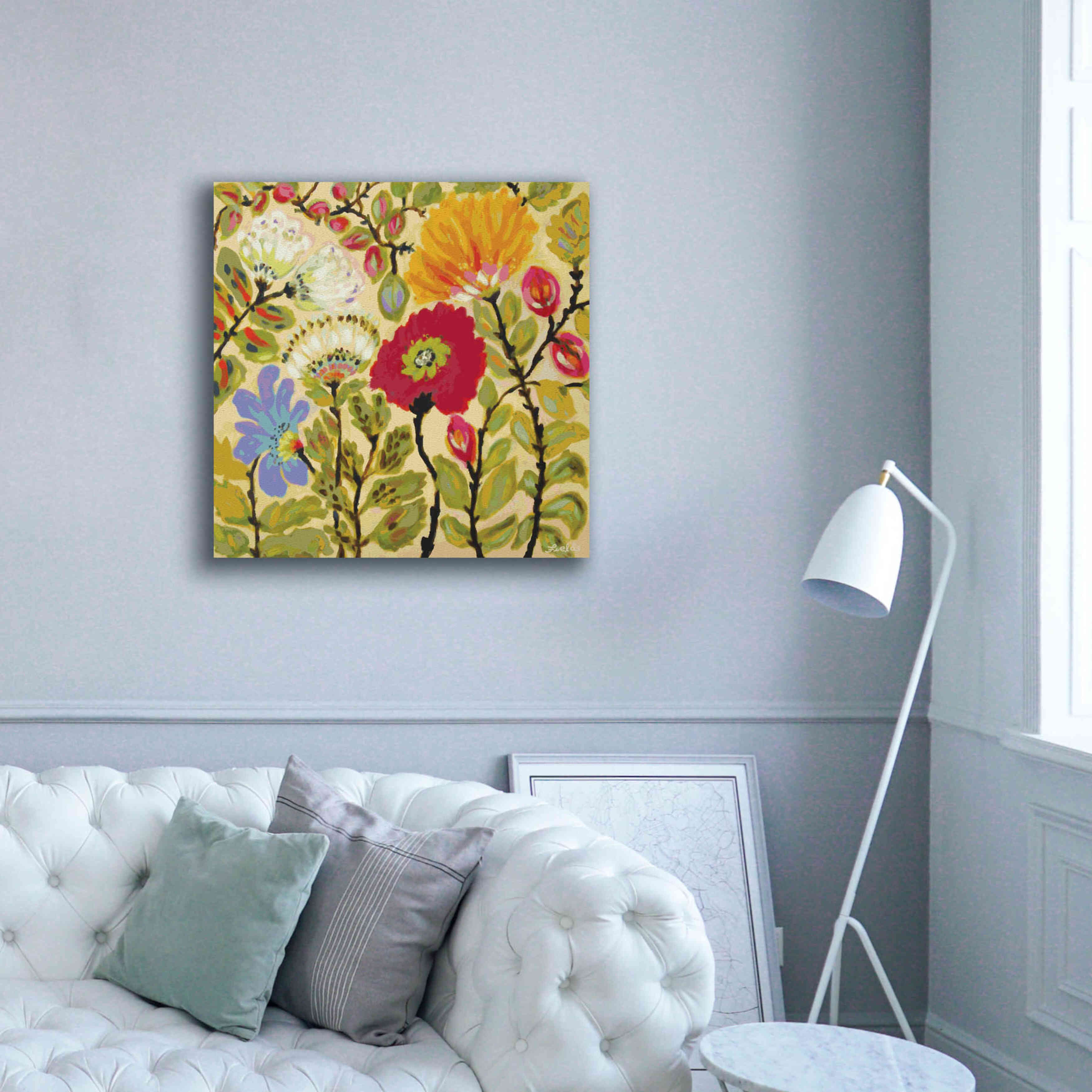 'Autumn Fresh Garden' by Karen Fields, Giclee Canvas Wall Art,37x37