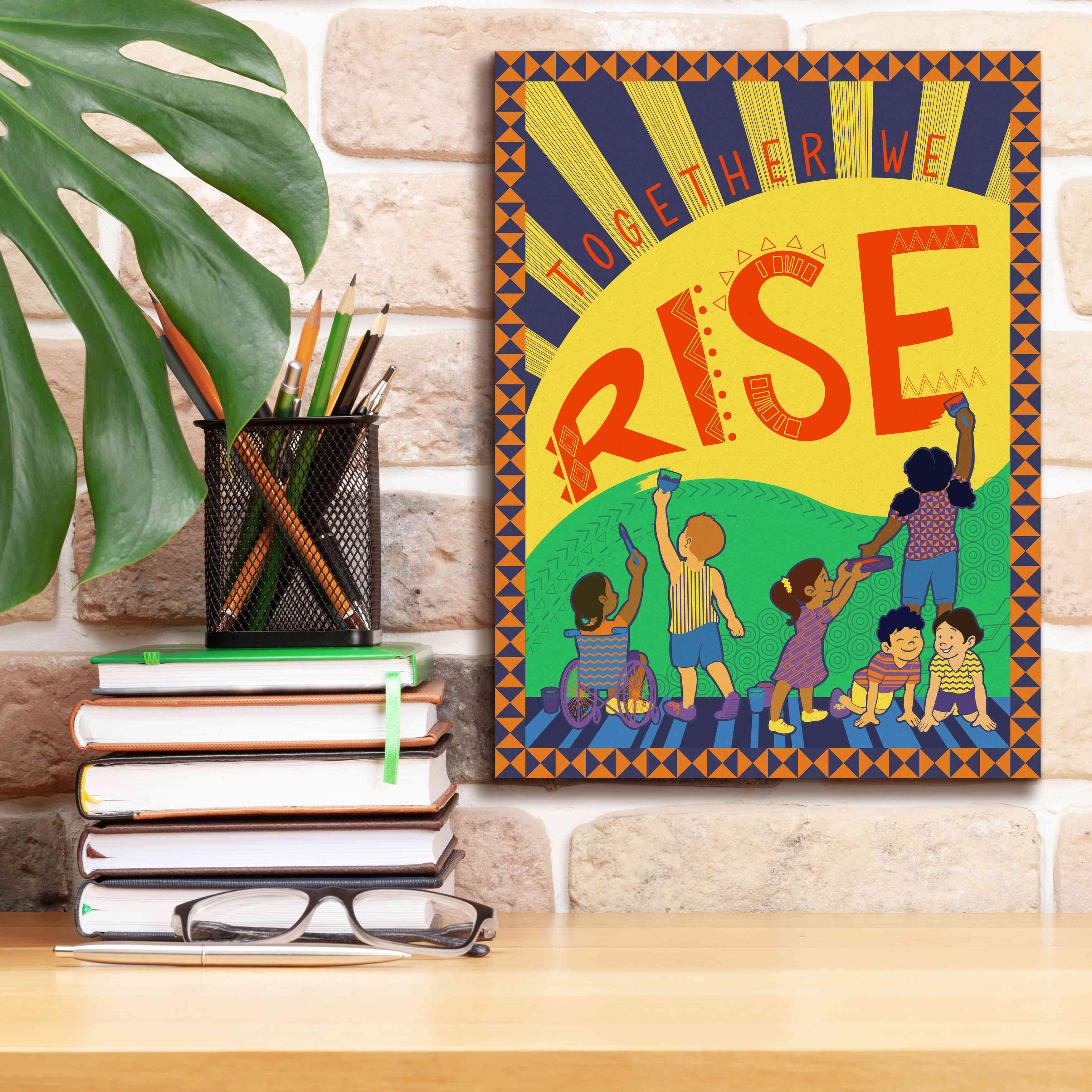 'Together We Rise' by Kris Duran, Giclee Canvas Wall Art,12x16