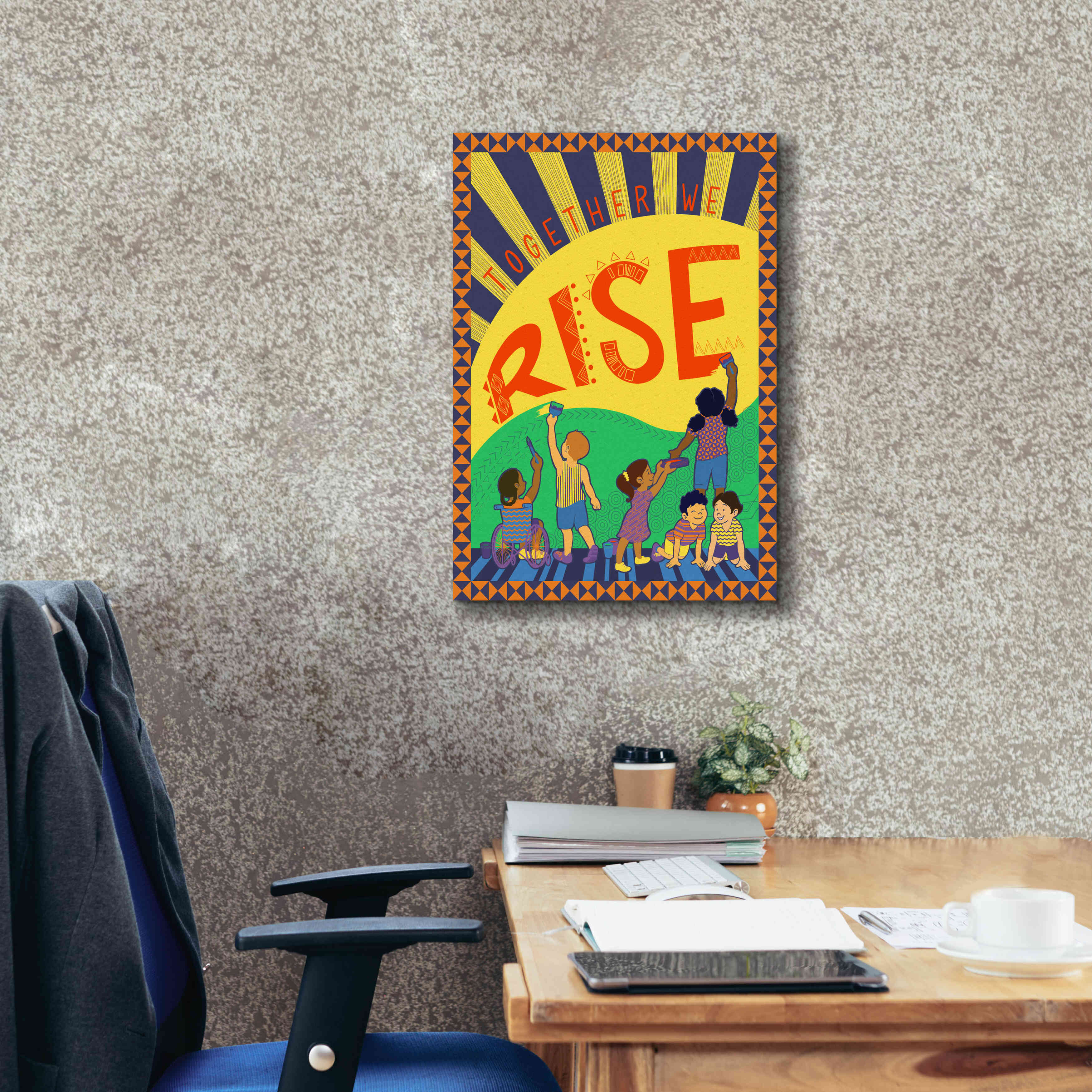 'Together We Rise' by Kris Duran, Giclee Canvas Wall Art,18x26