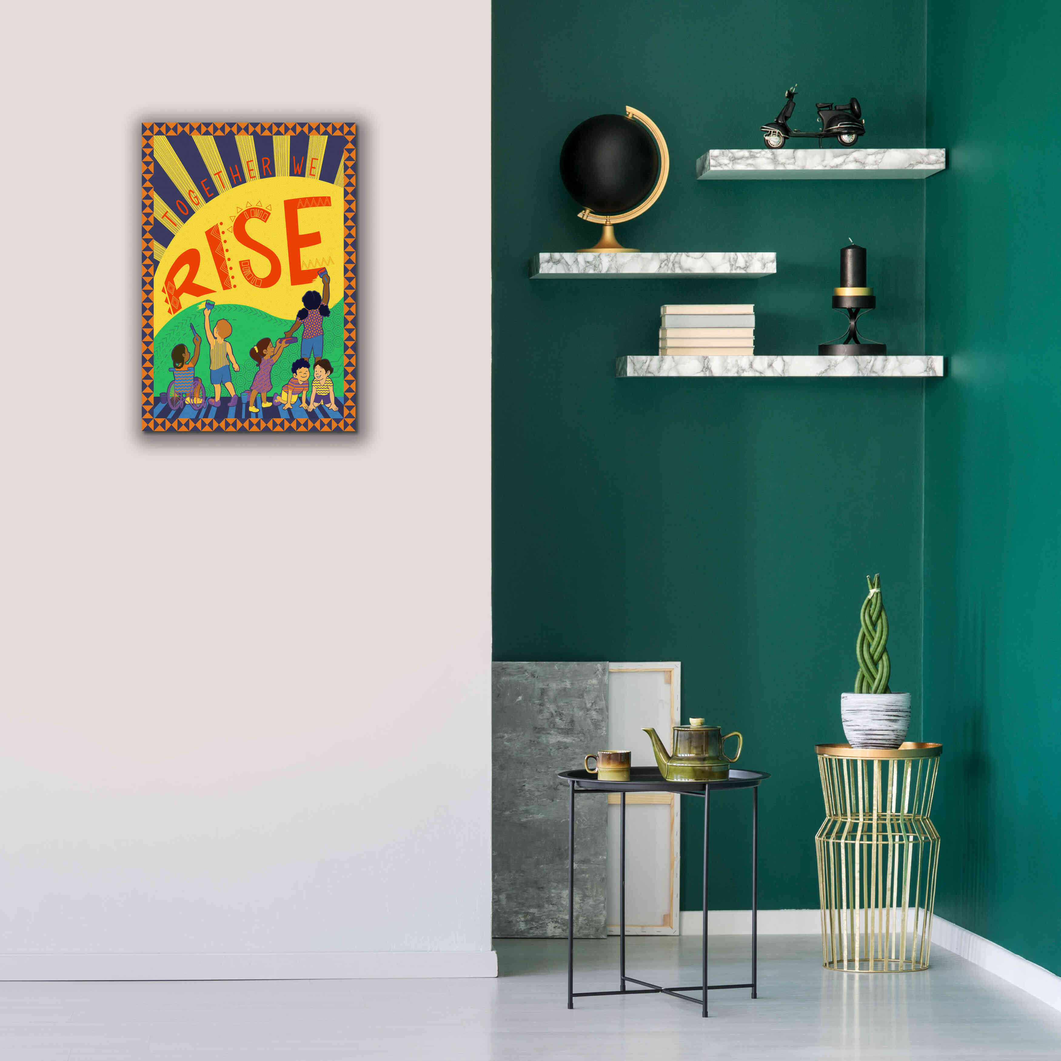 'Together We Rise' by Kris Duran, Giclee Canvas Wall Art,18x26