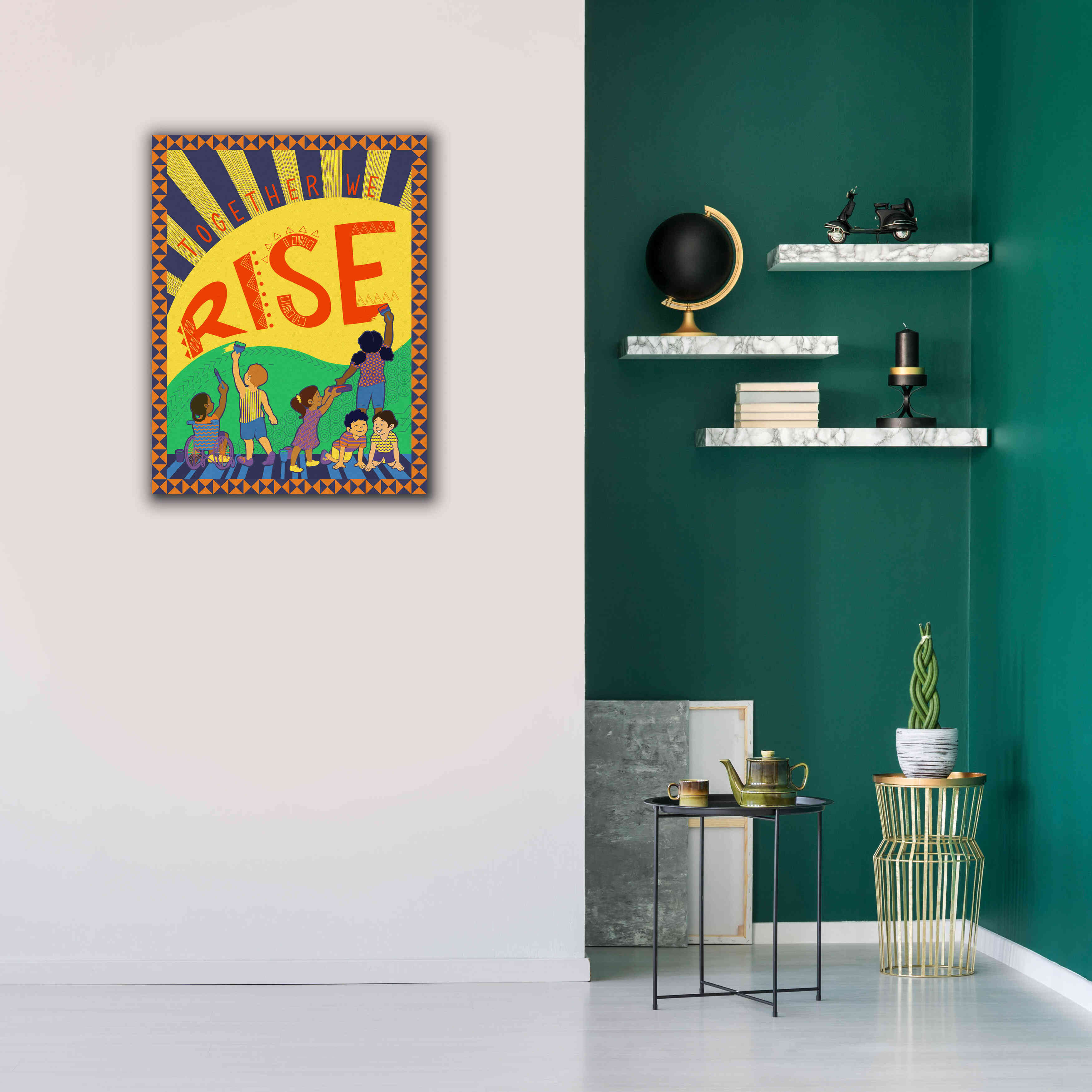 'Together We Rise' by Kris Duran, Giclee Canvas Wall Art,26x34