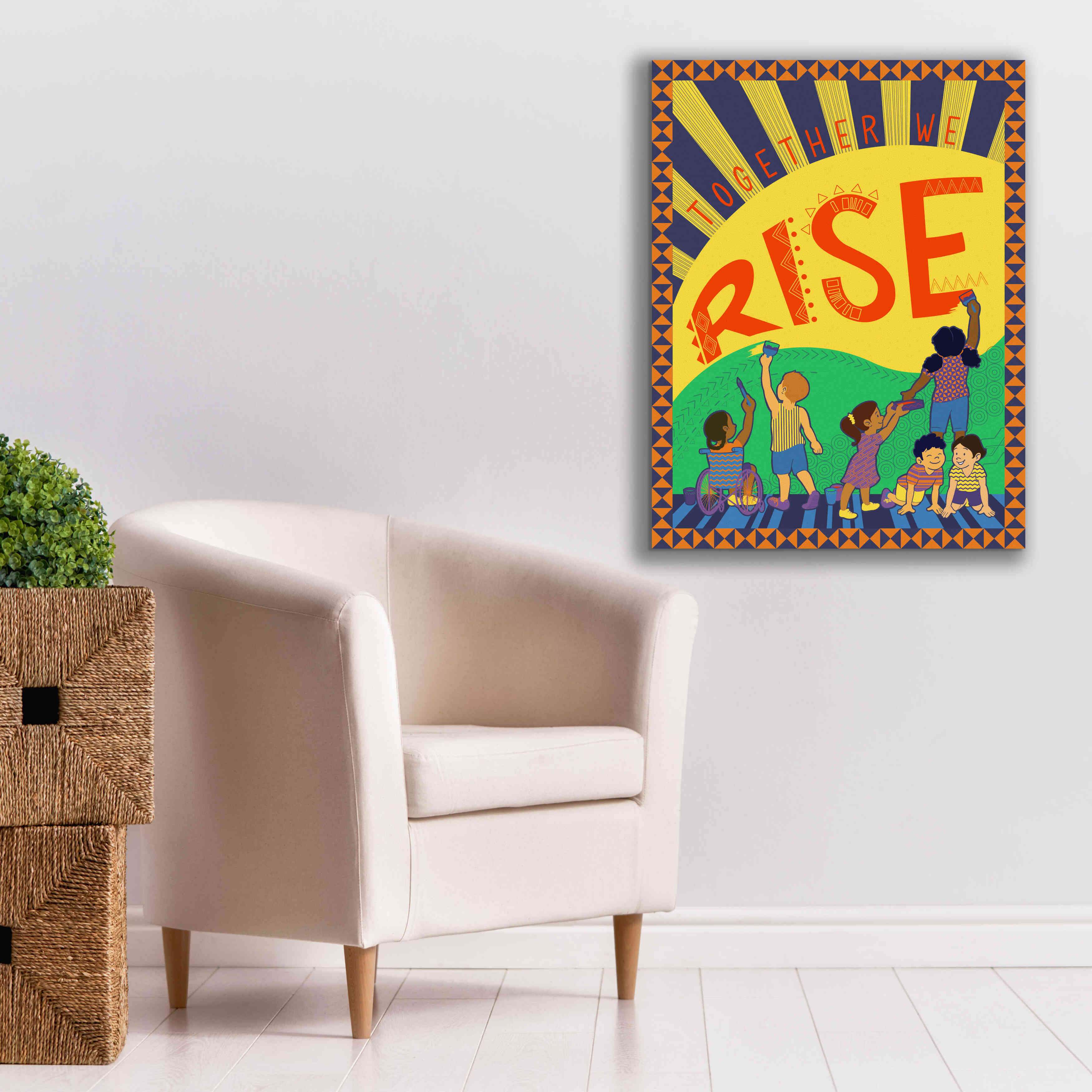 'Together We Rise' by Kris Duran, Giclee Canvas Wall Art,26x34