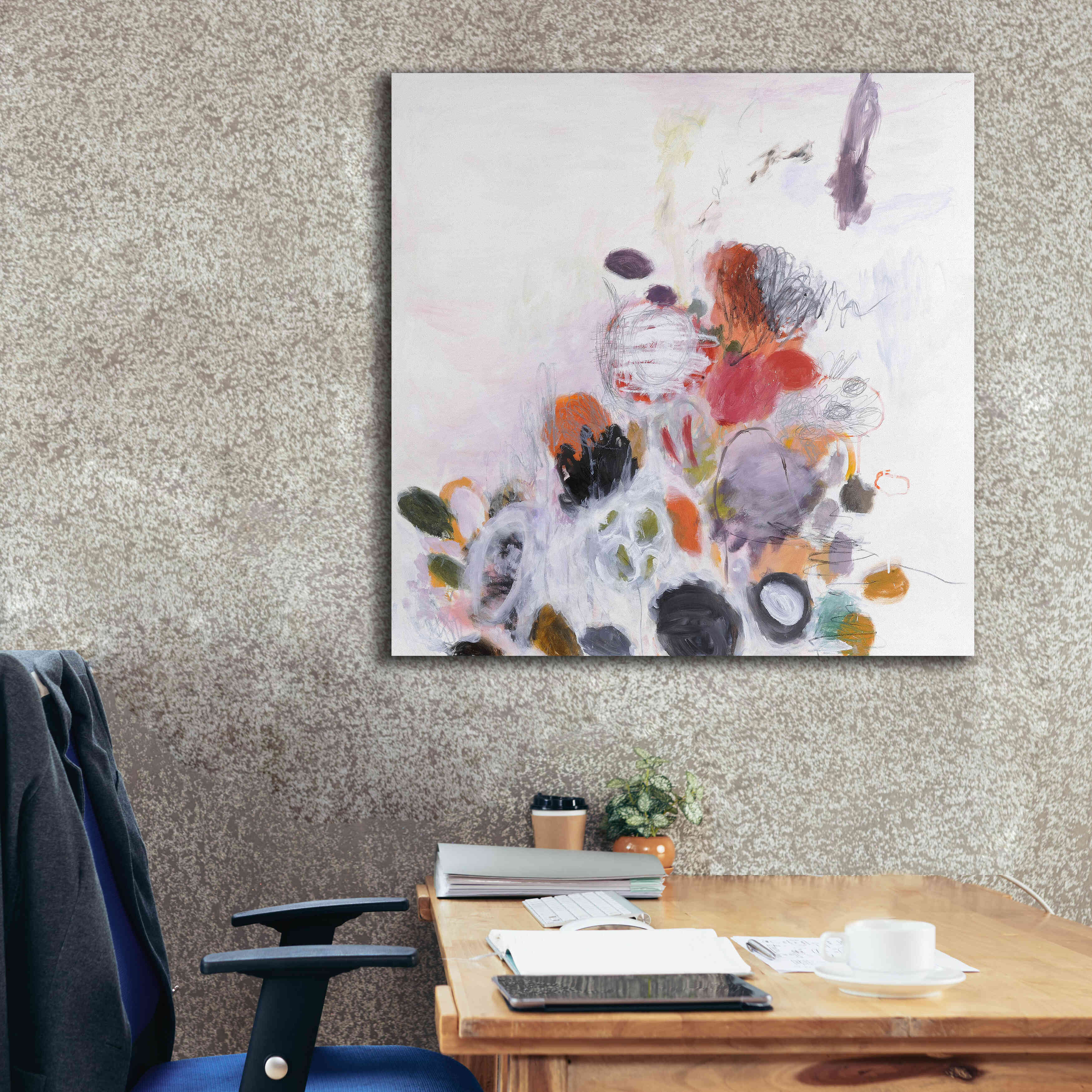 'Haru-no Jin 1' by Kyoko Fischer, Giclee Canvas Wall Art,37x37