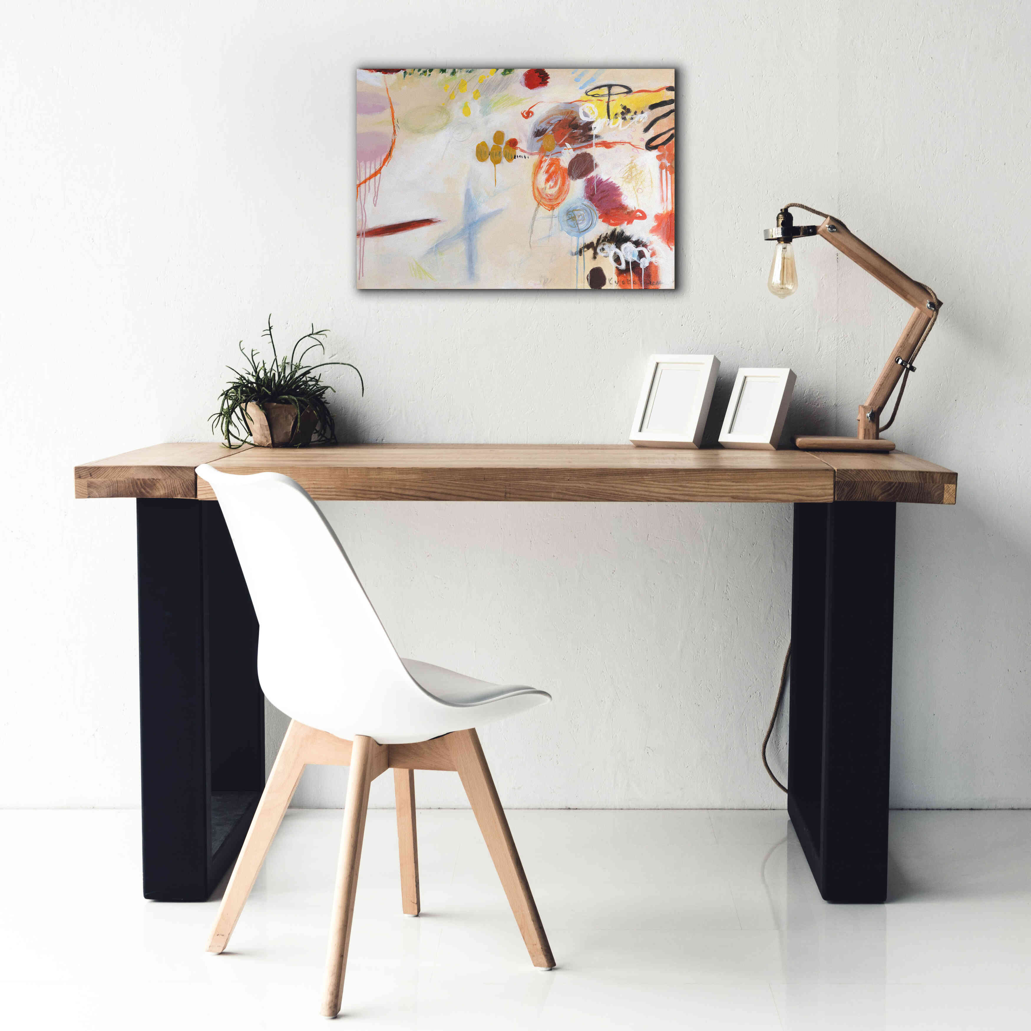 'Catching Bubbles' by Kyoko Fischer, Giclee Canvas Wall Art,26x18