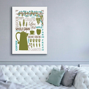 'Culinary Love 2 in Color' by Leslie Fuqua, Giclee Canvas Wall Art,40x54