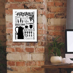 'Culinary Love 2 in B&W' by Leslie Fuqua, Giclee Canvas Wall Art,12x16