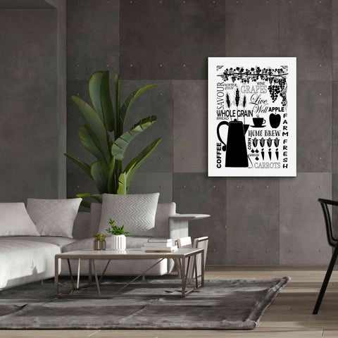 Image of 'Culinary Love 2 in B&W' by Leslie Fuqua, Giclee Canvas Wall Art,40x54