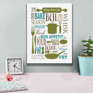 'Culinary Love 1 in Color' by Leslie Fuqua, Giclee Canvas Wall Art,12x16