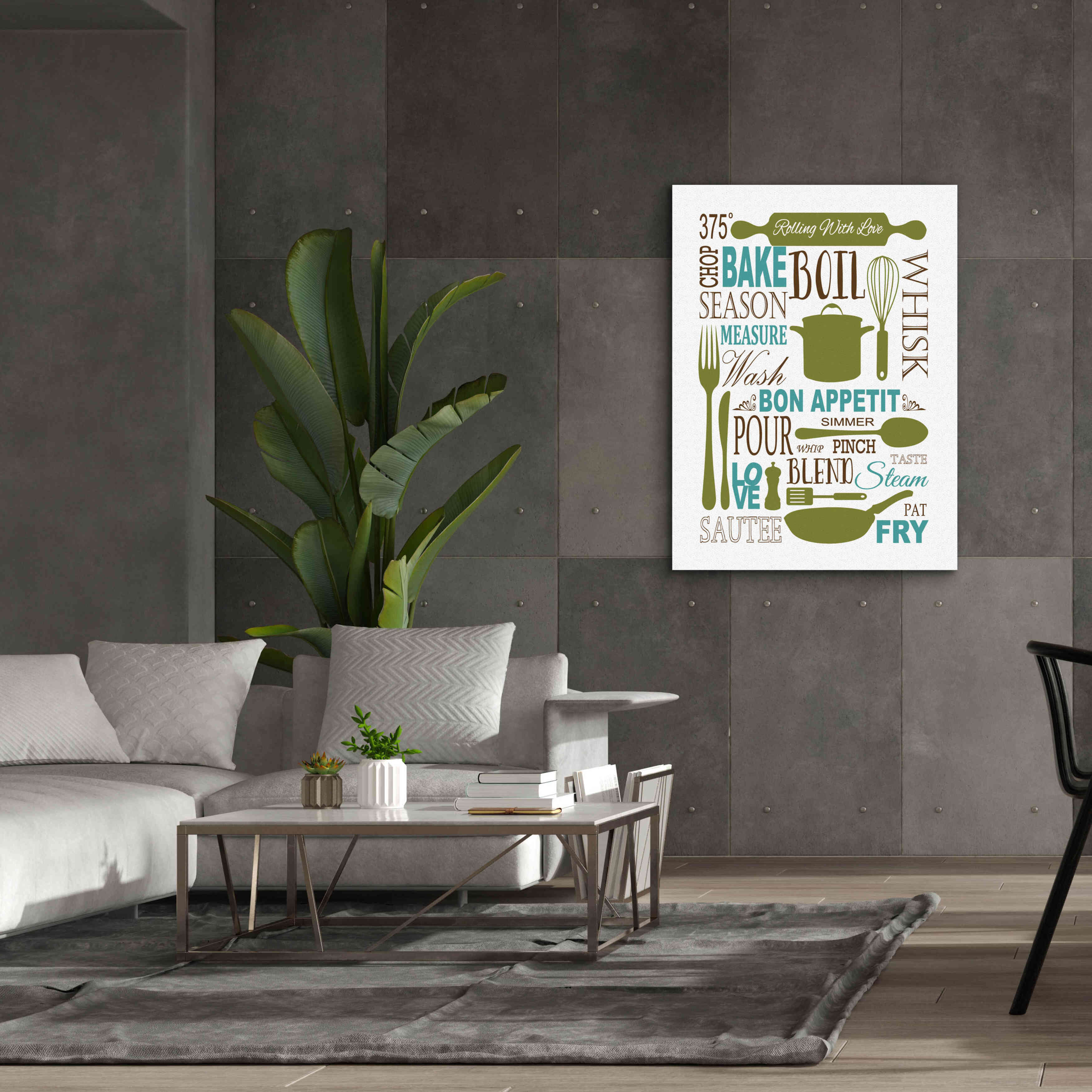 'Culinary Love 1 in Color' by Leslie Fuqua, Giclee Canvas Wall Art,40x54
