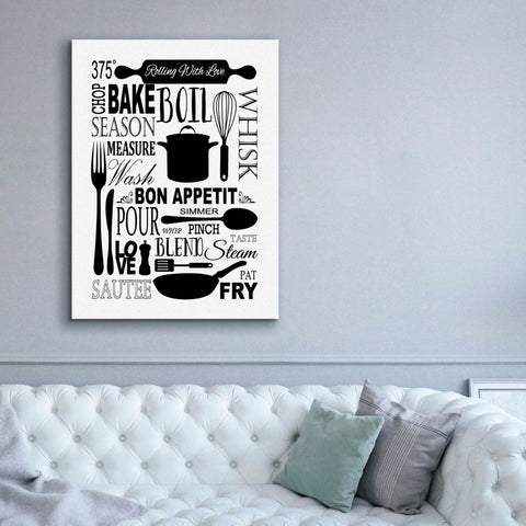 Image of 'Culinary Love 1 in B&W' by Leslie Fuqua, Giclee Canvas Wall Art,40x54