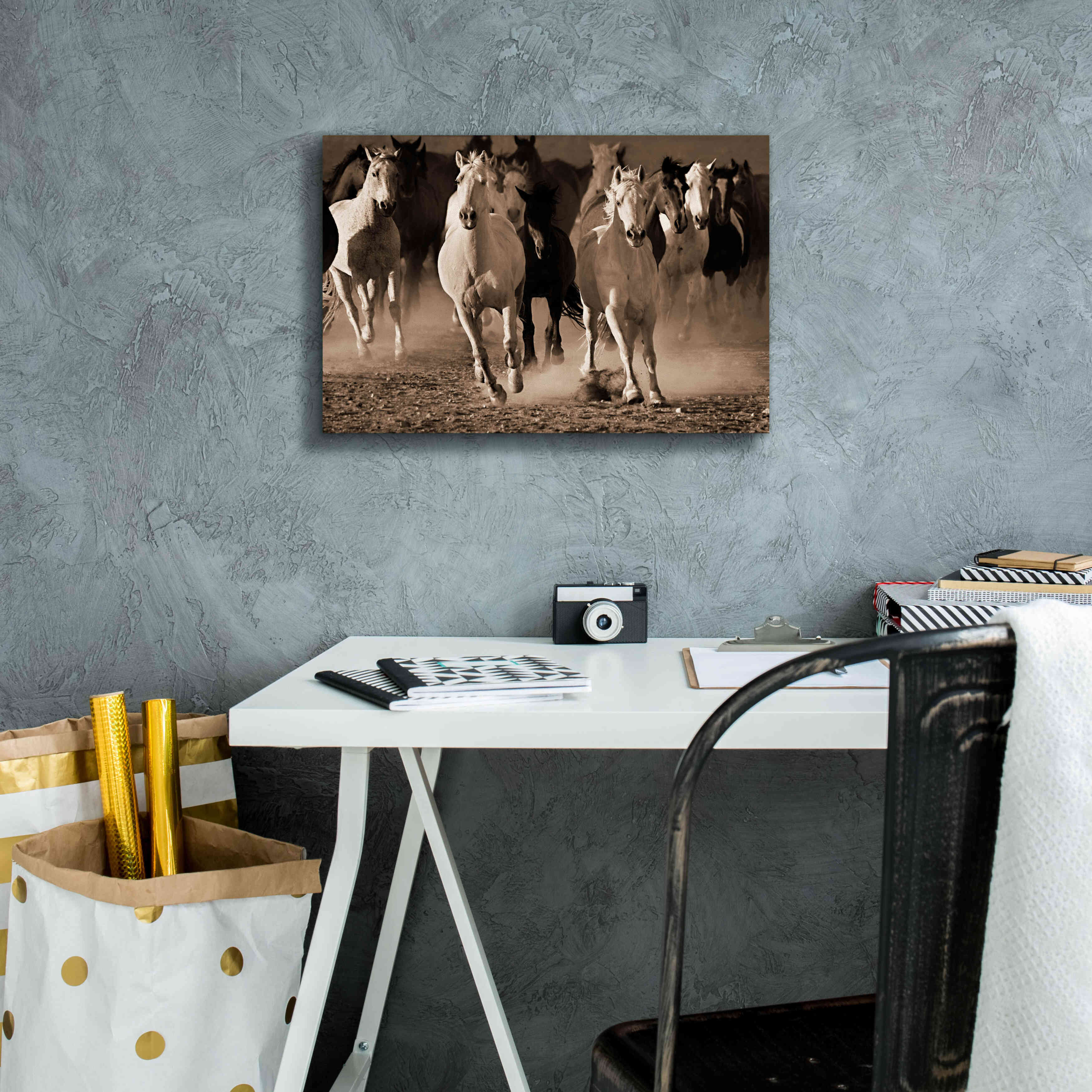 'About Face' by Lisa Dearing, Giclee Canvas Wall Art,18x12