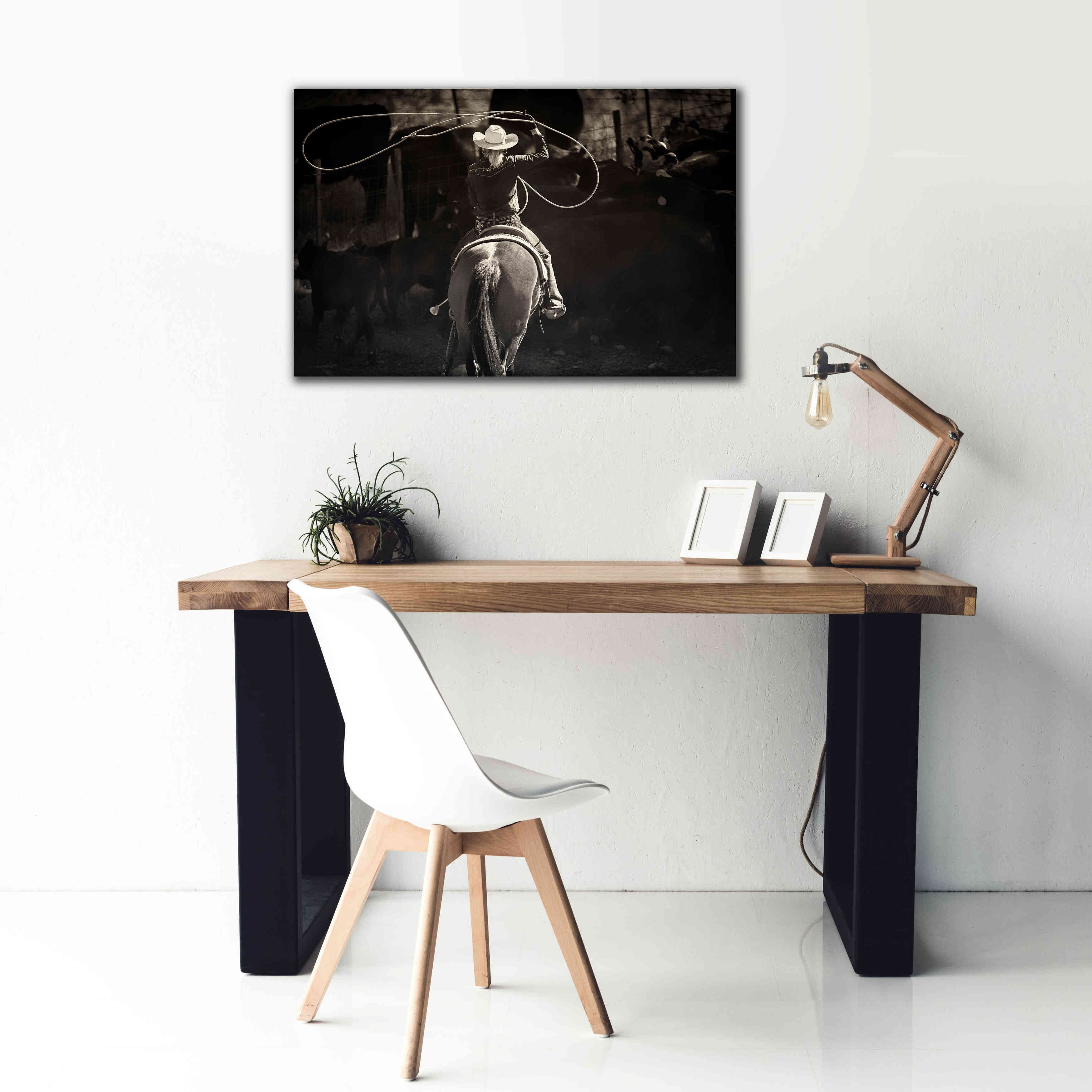 'American Cowgirl' by Lisa Dearing, Giclee Canvas Wall Art,40x26