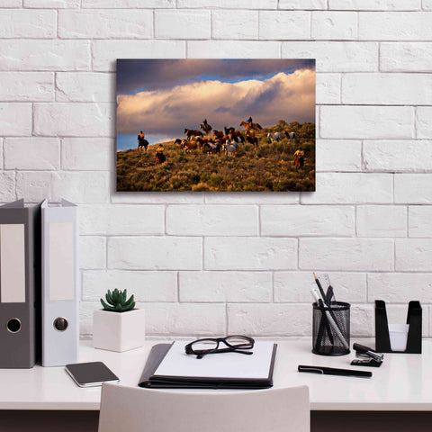 Image of 'Chasing Thunder' by Lisa Dearing, Giclee Canvas Wall Art,18x12