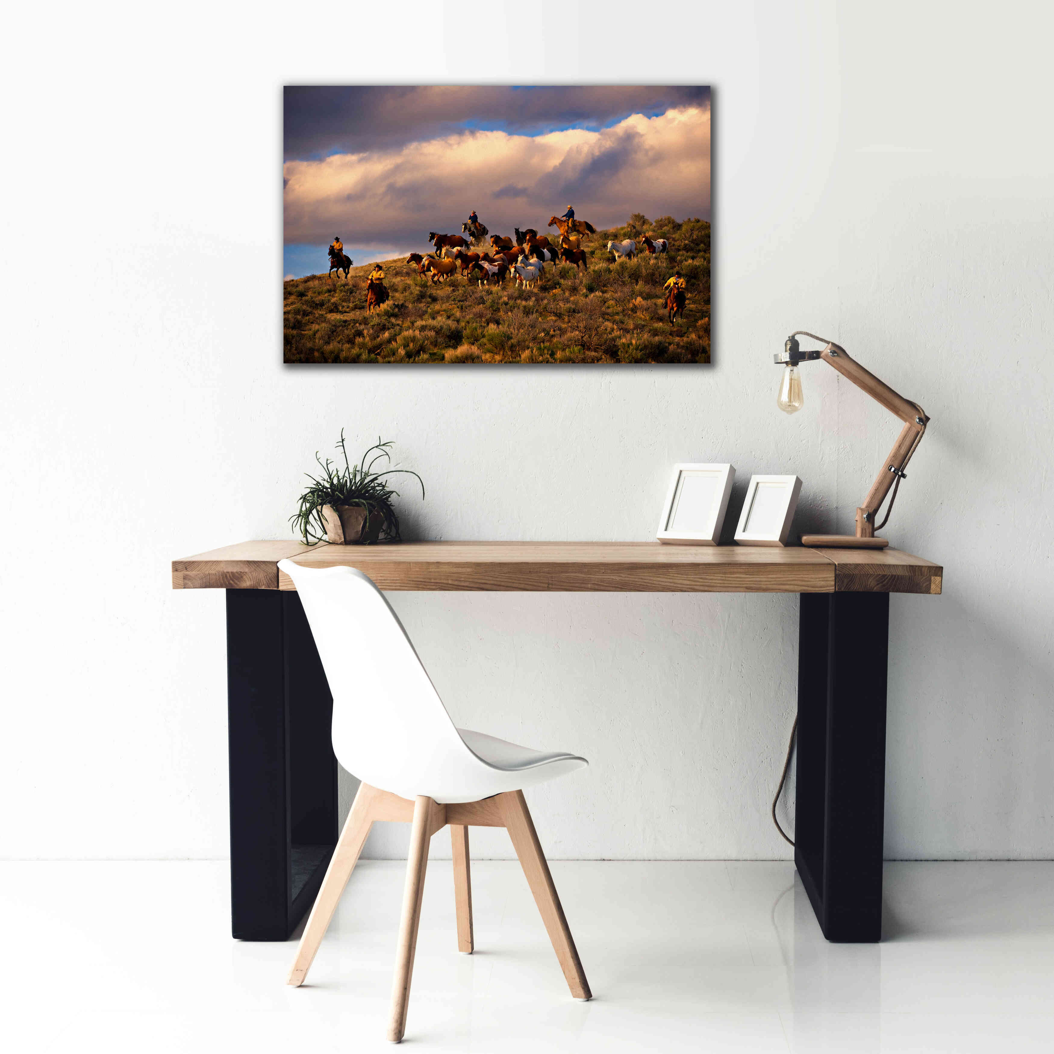 'Chasing Thunder' by Lisa Dearing, Giclee Canvas Wall Art,40x26