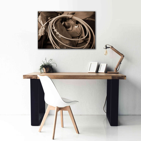 Image of 'Cowgirls Lasso' by Lisa Dearing, Giclee Canvas Wall Art,40x26