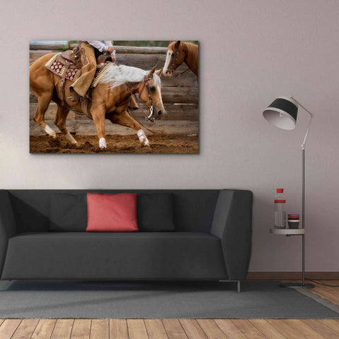 Image of 'Cutting Horses' by Lisa Dearing, Giclee Canvas Wall Art,60x40
