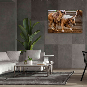 'Cutting Horses' by Lisa Dearing, Giclee Canvas Wall Art,60x40