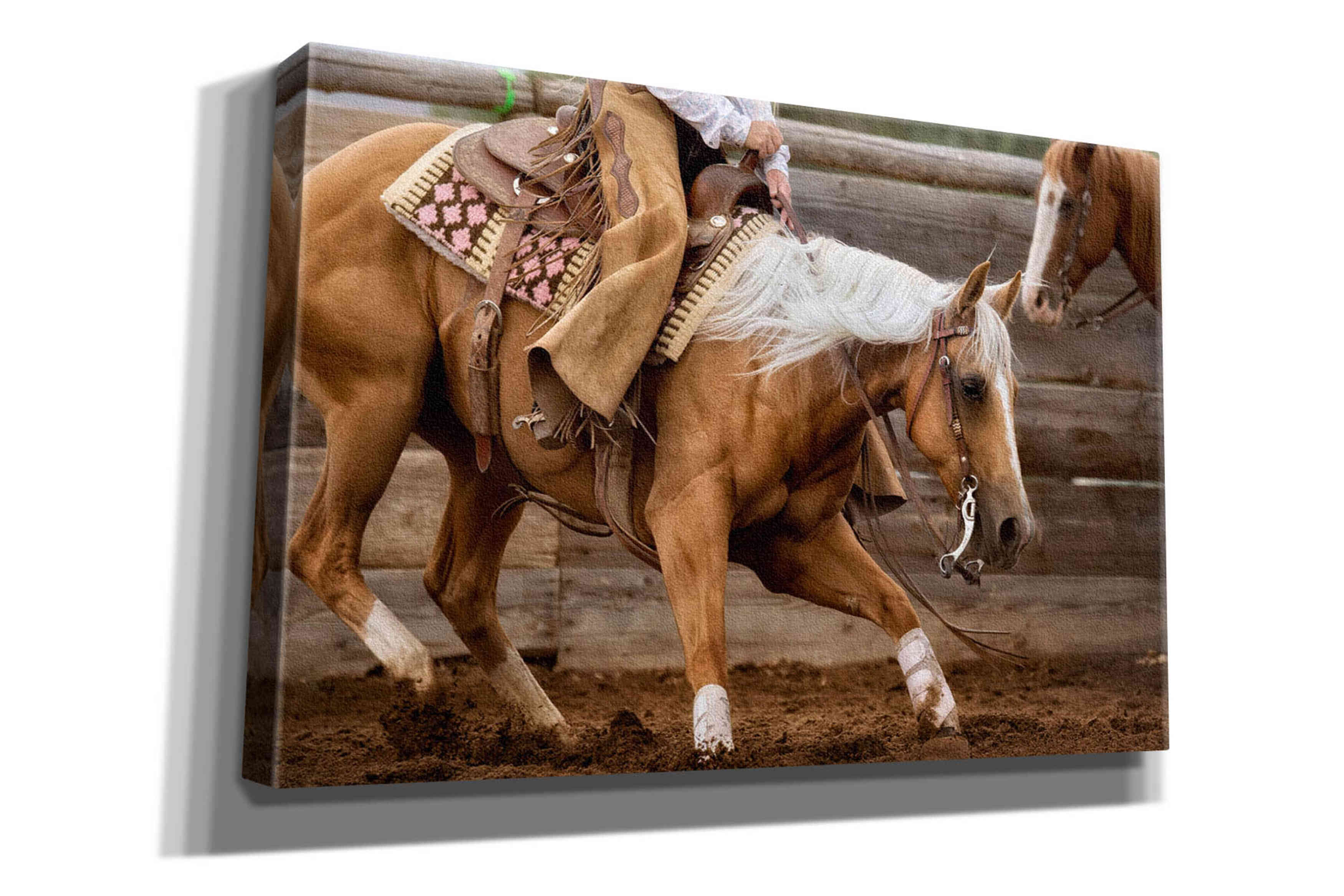 'Cutting Horses' by Lisa Dearing, Giclee Canvas Wall Art