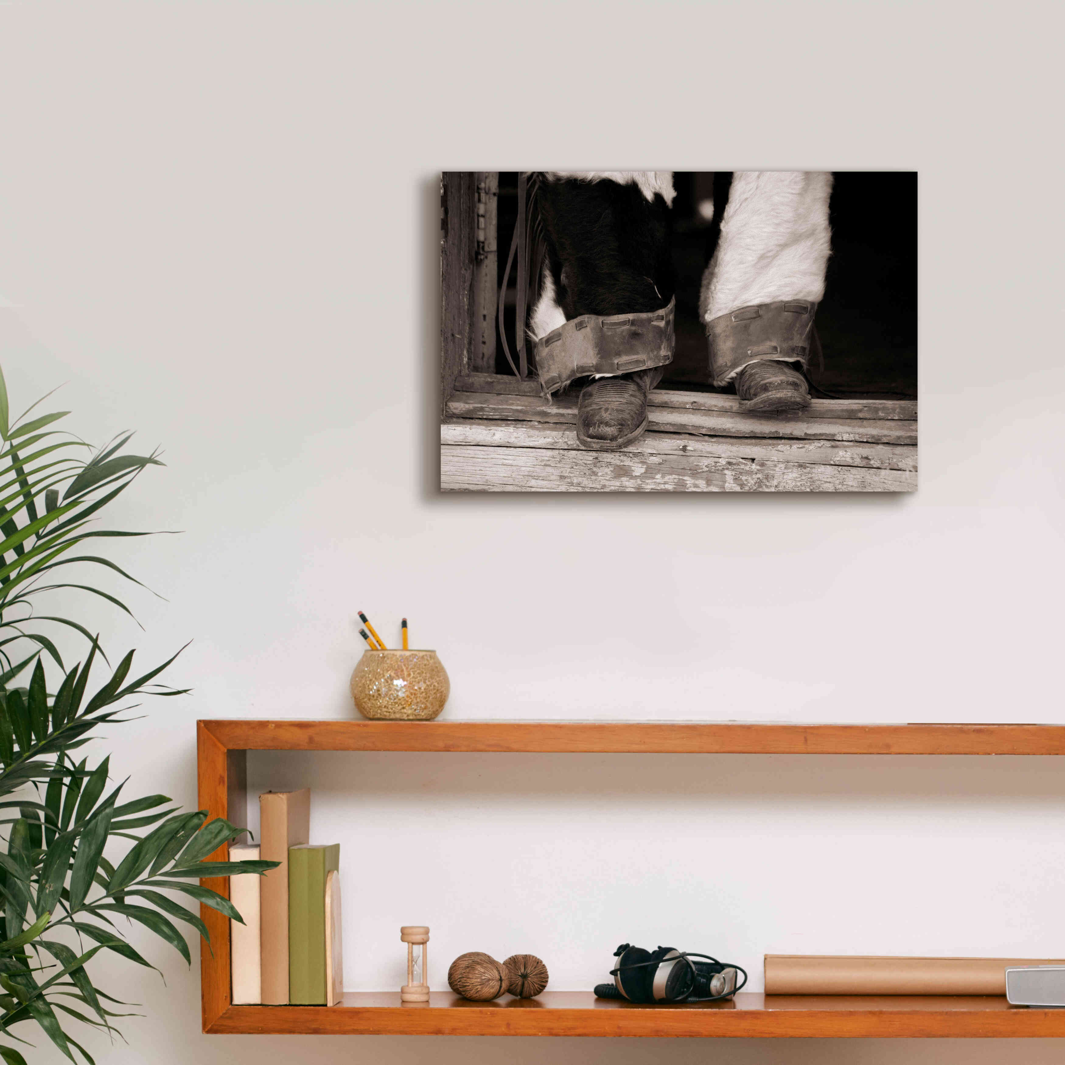 'Furry Chaps' by Lisa Dearing, Giclee Canvas Wall Art,18x12