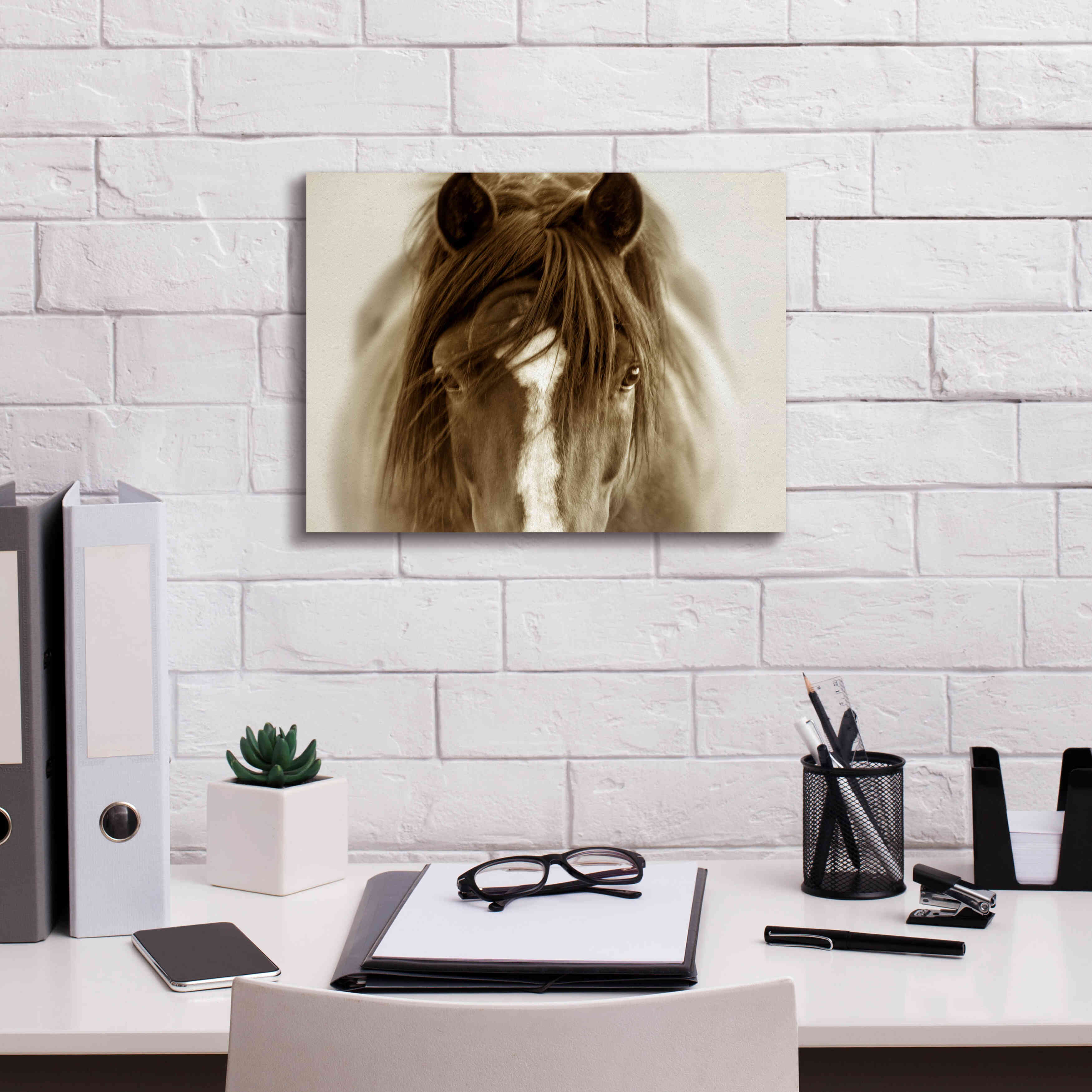 'Ghost Horse' by Lisa Dearing, Giclee Canvas Wall Art,16x12