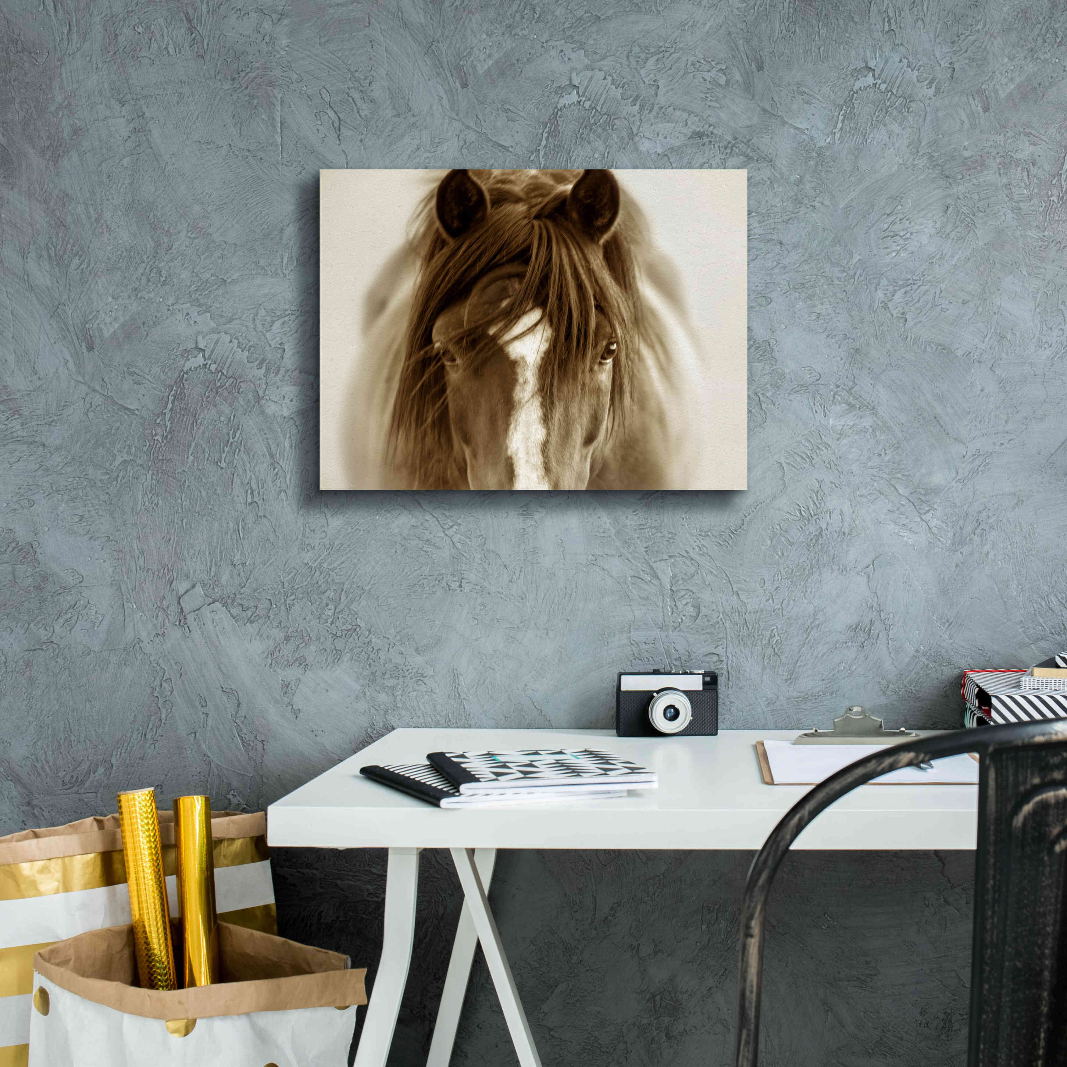 'Ghost Horse' by Lisa Dearing, Giclee Canvas Wall Art,16x12