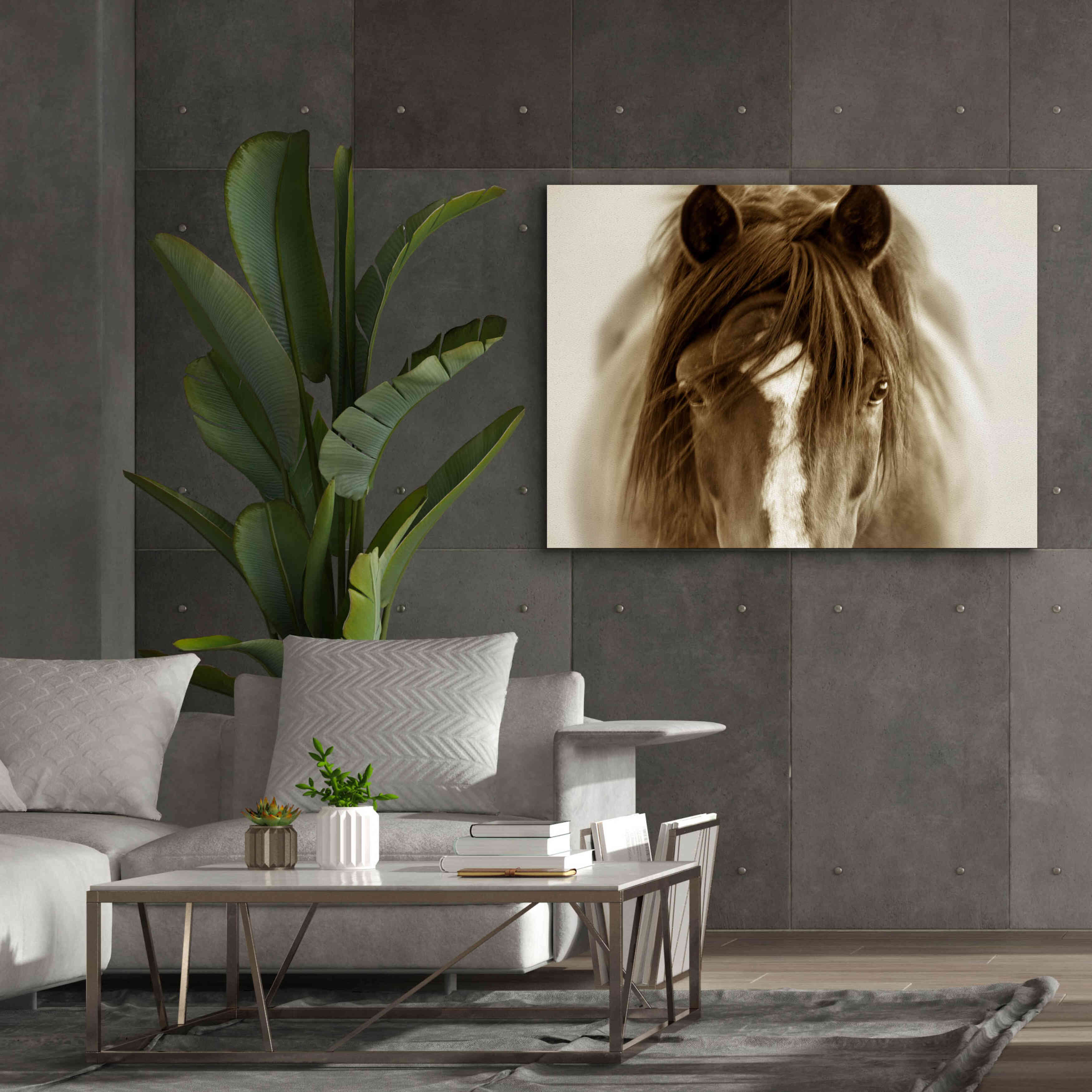 'Ghost Horse' by Lisa Dearing, Giclee Canvas Wall Art,54x40