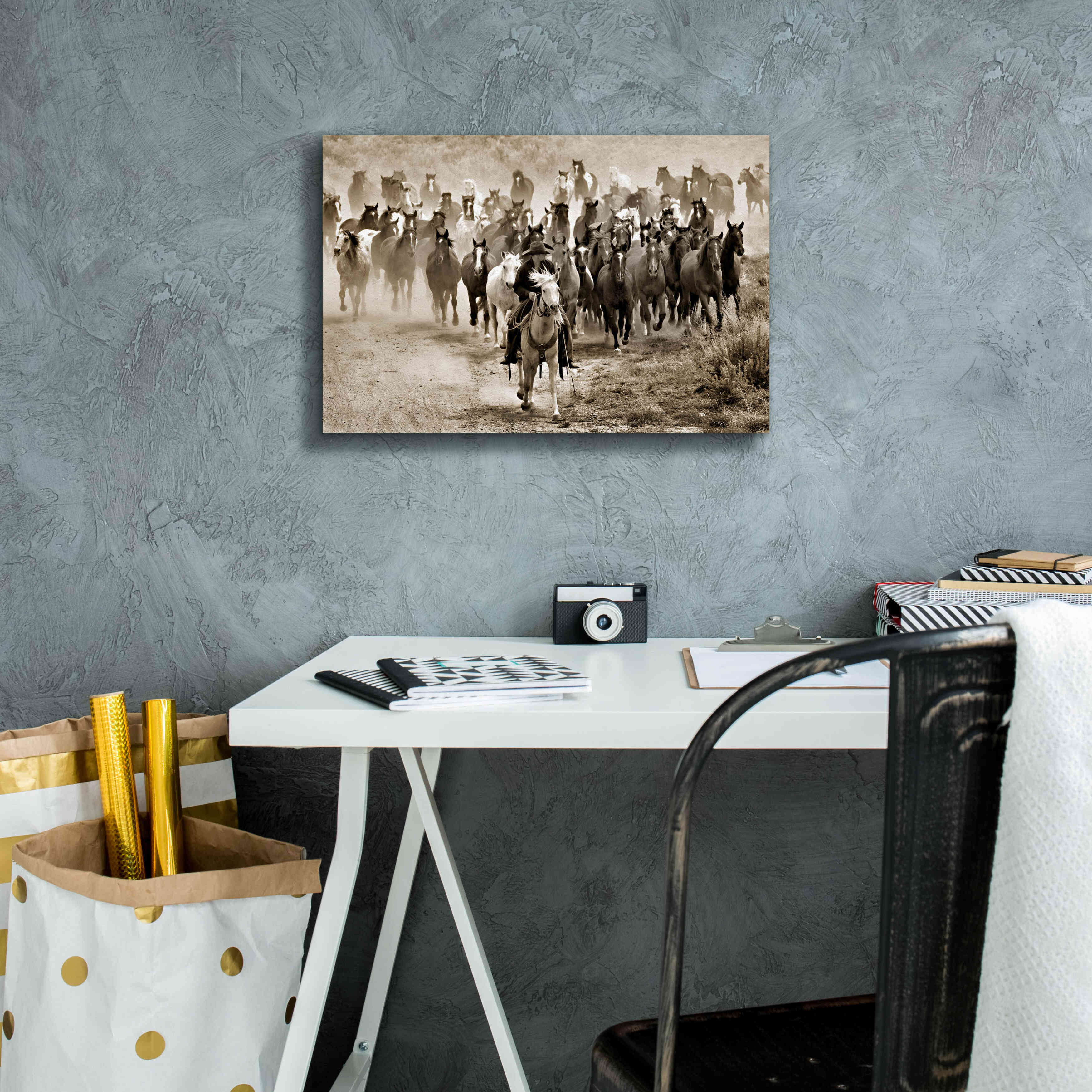 'Heading Home' by Lisa Dearing, Giclee Canvas Wall Art,18x12