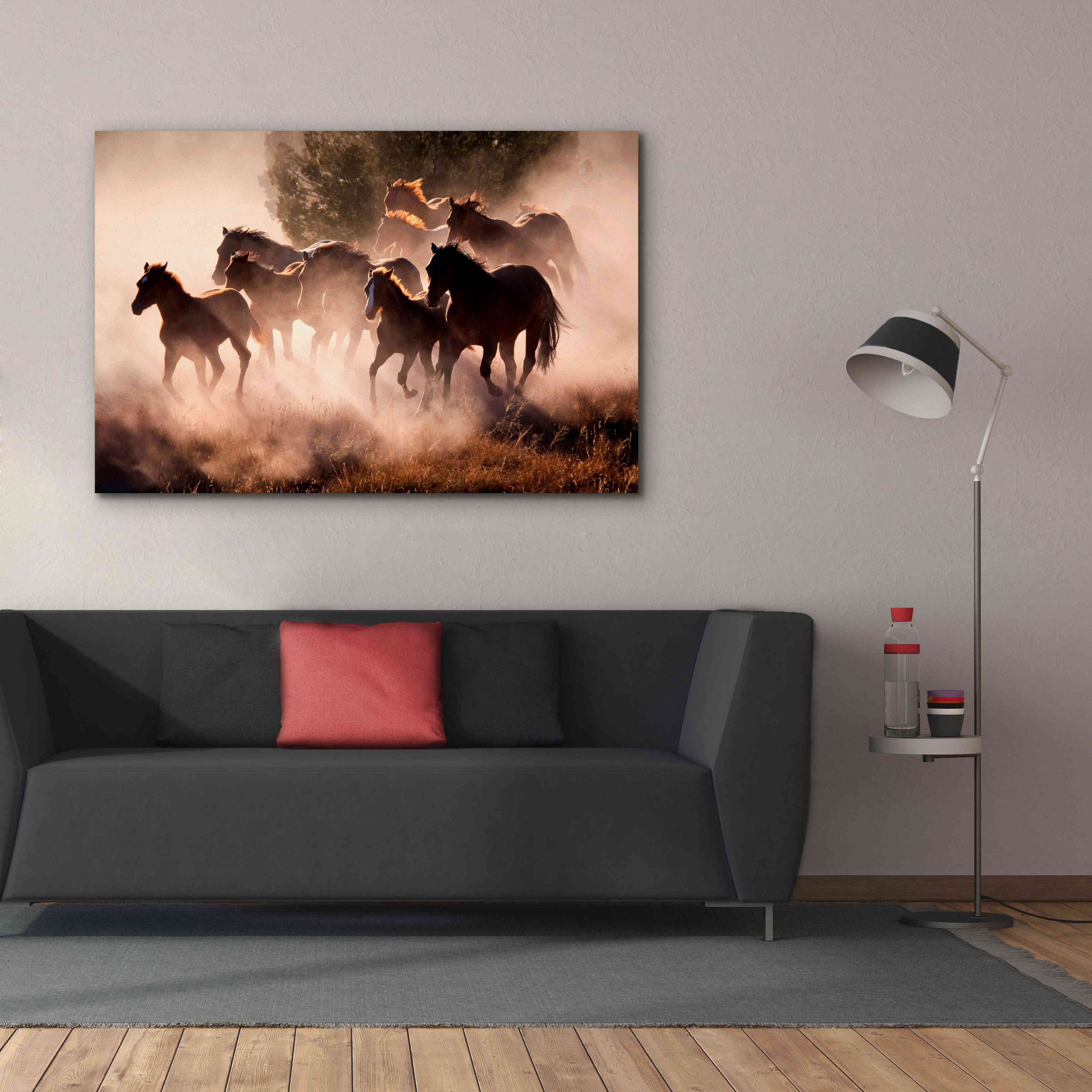 'Horses' by Lisa Dearing, Giclee Canvas Wall Art,60x40
