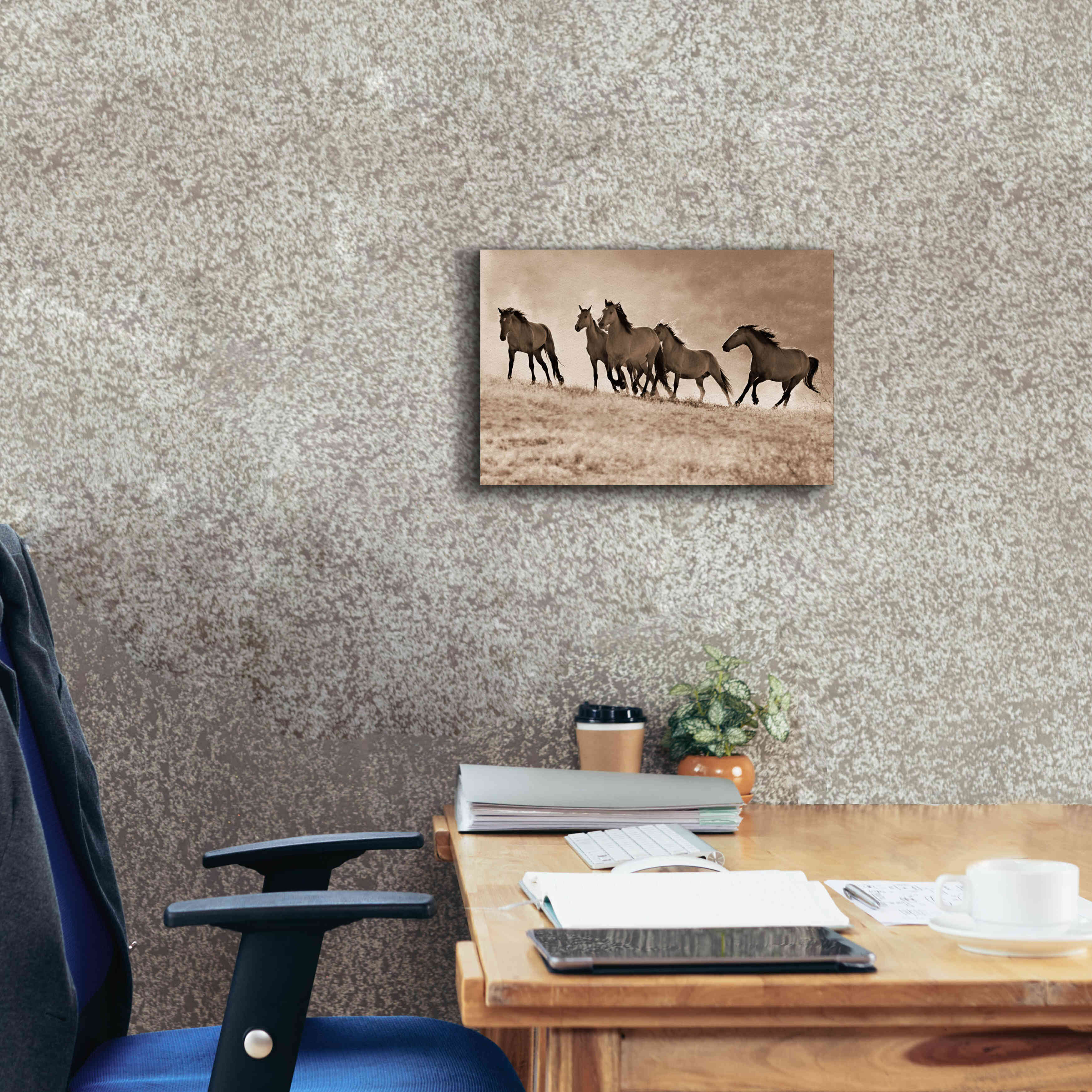 'Kicking Dust' by Lisa Dearing, Giclee Canvas Wall Art,18x12