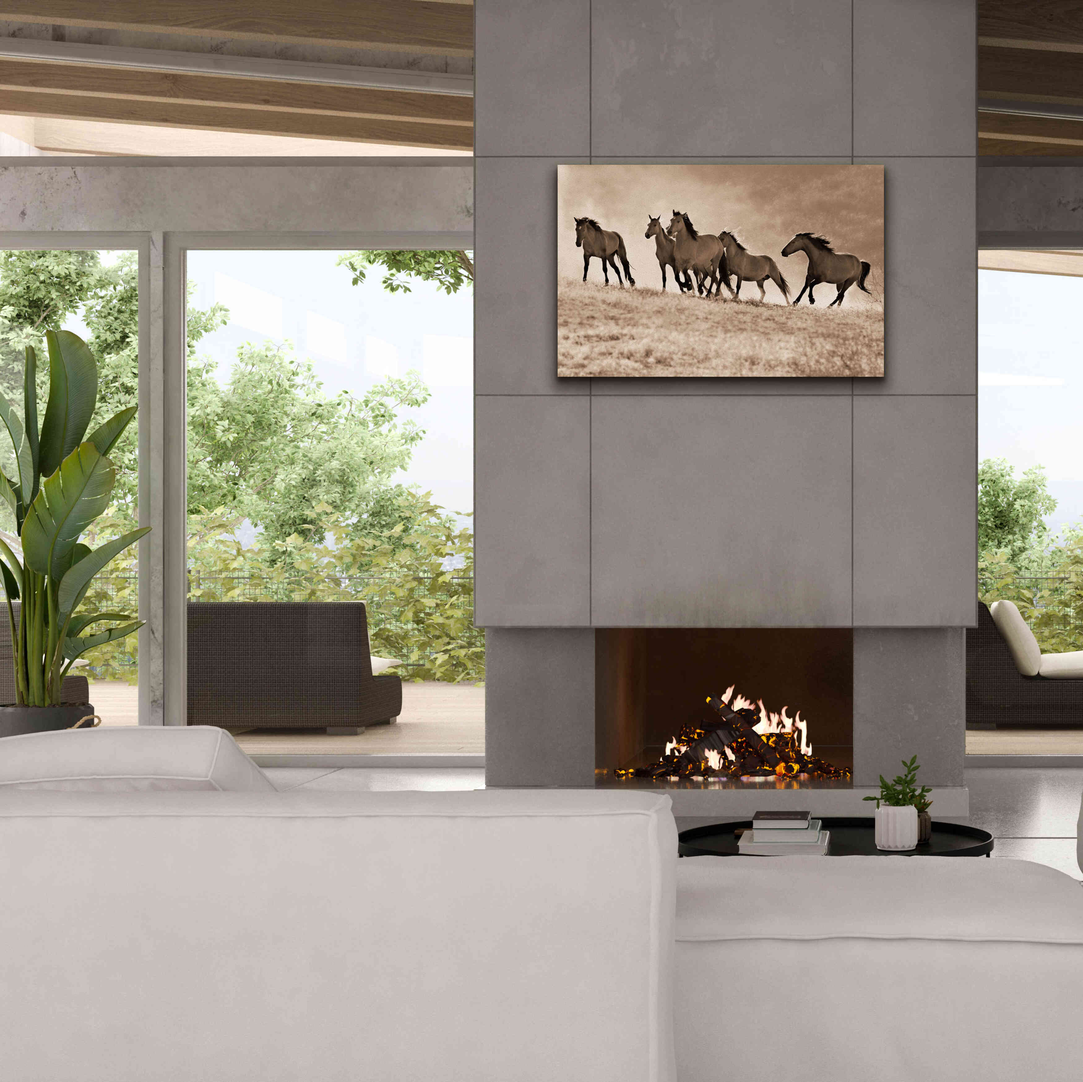 'Kicking Dust' by Lisa Dearing, Giclee Canvas Wall Art,40x26