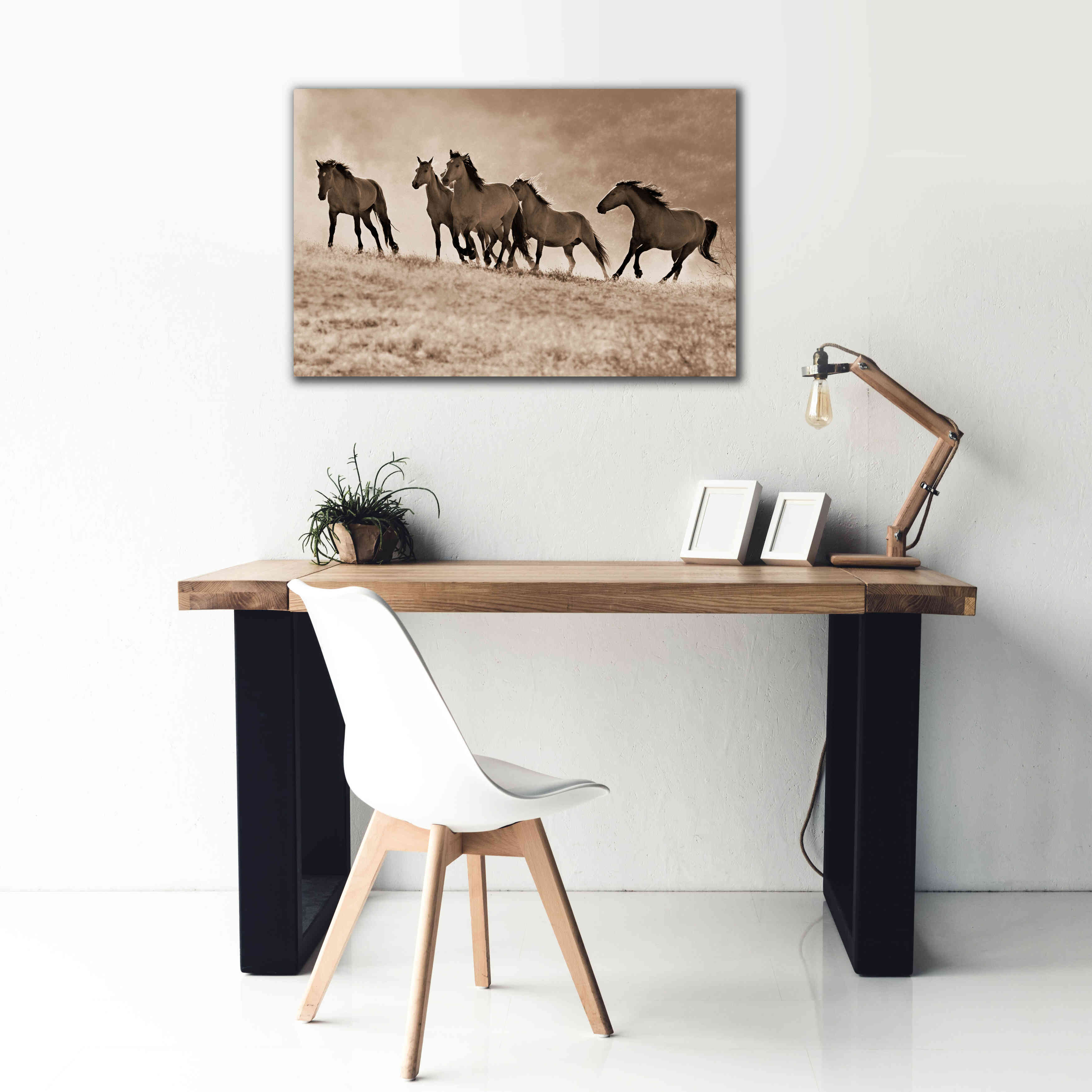 'Kicking Dust' by Lisa Dearing, Giclee Canvas Wall Art,40x26