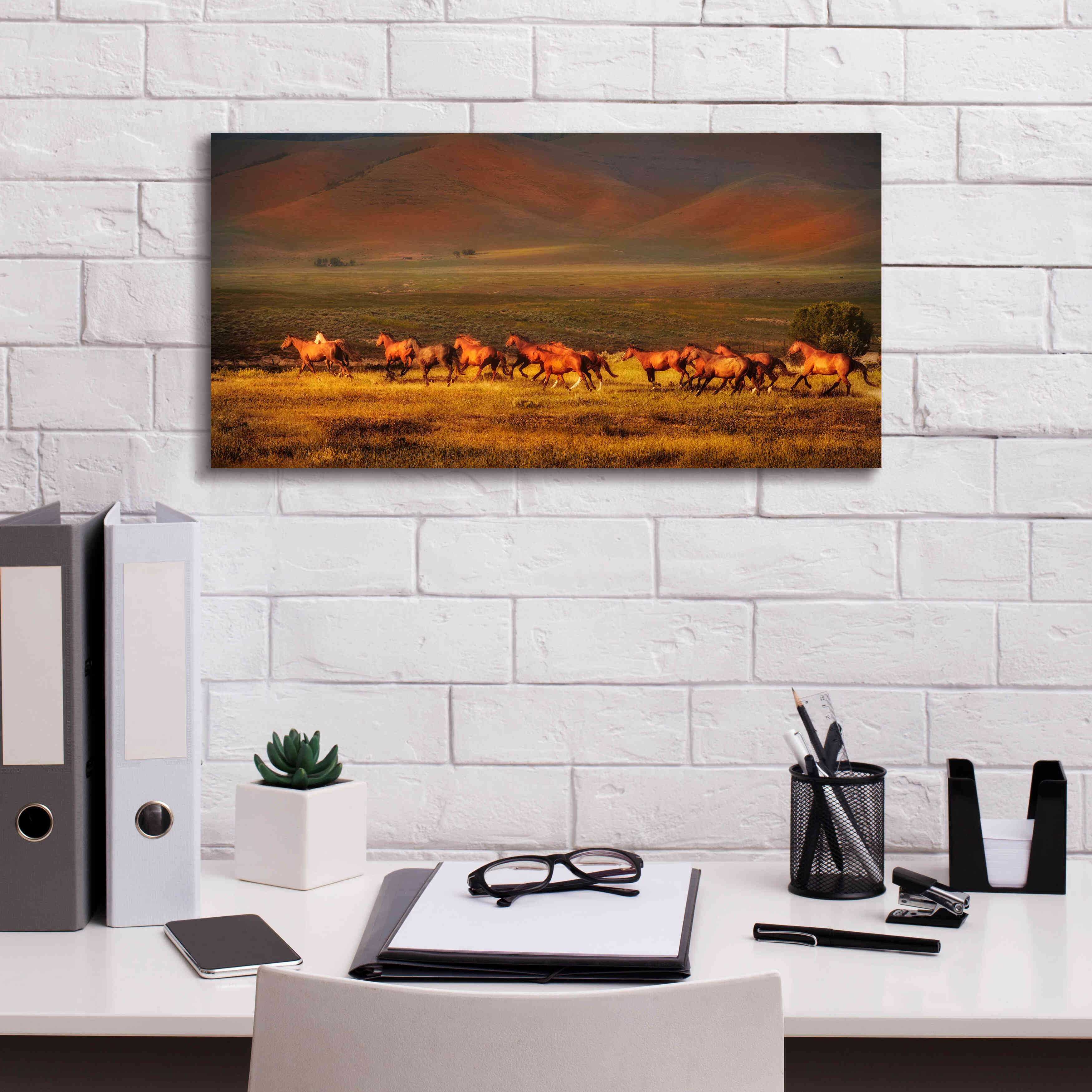 'Montana Dreaming' by Lisa Dearing, Giclee Canvas Wall Art,24x12