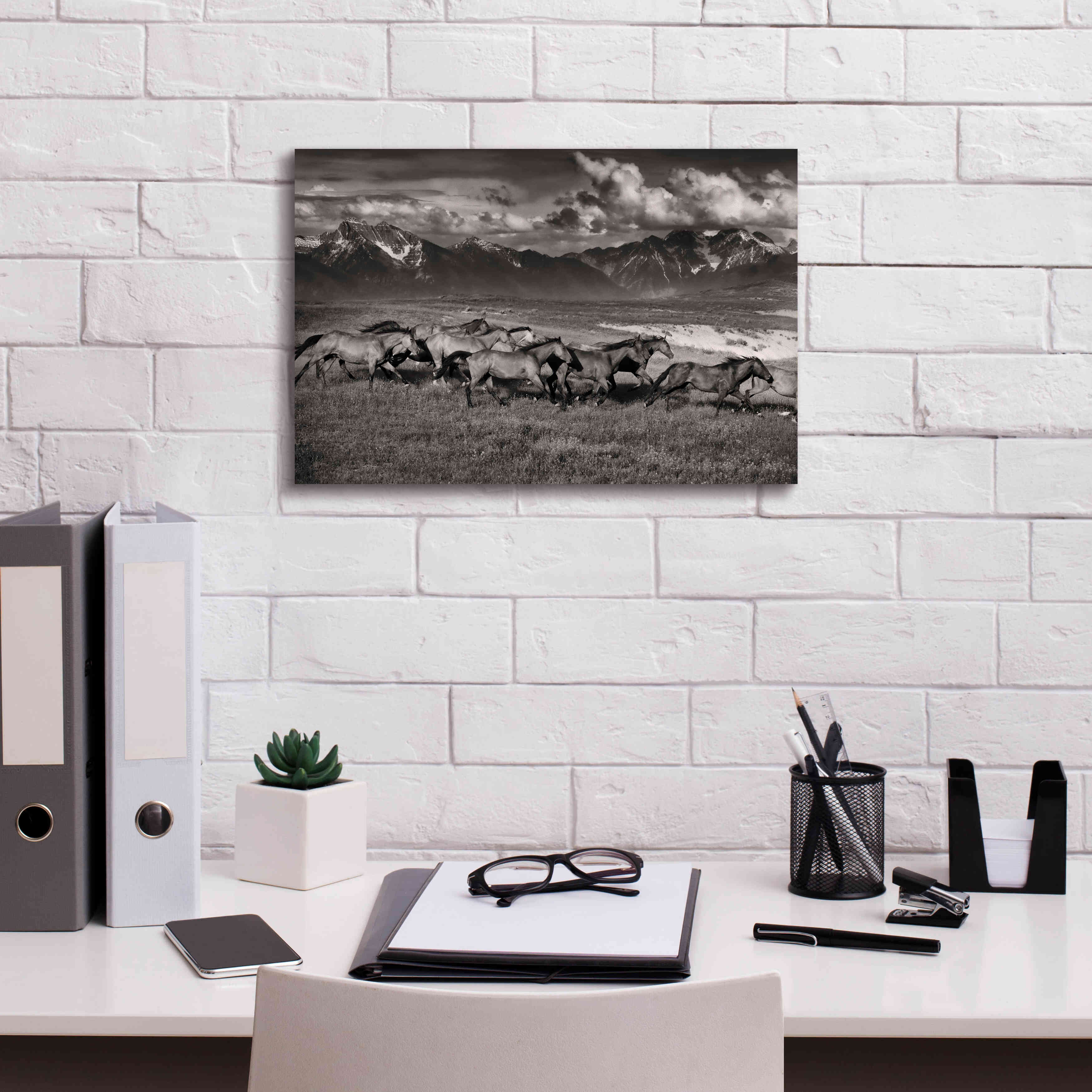 'Mountain Range Mavericks' by Lisa Dearing, Giclee Canvas Wall Art,18x12