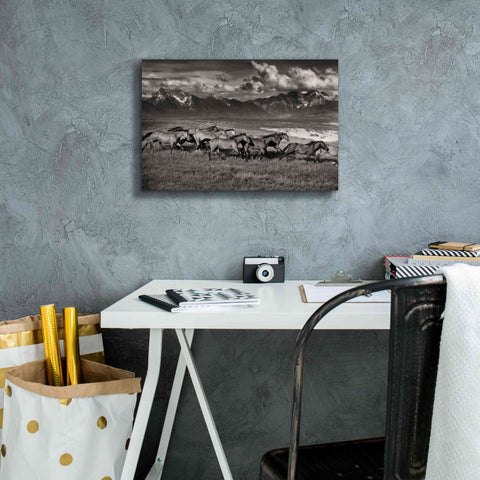 Image of 'Mountain Range Mavericks' by Lisa Dearing, Giclee Canvas Wall Art,18x12